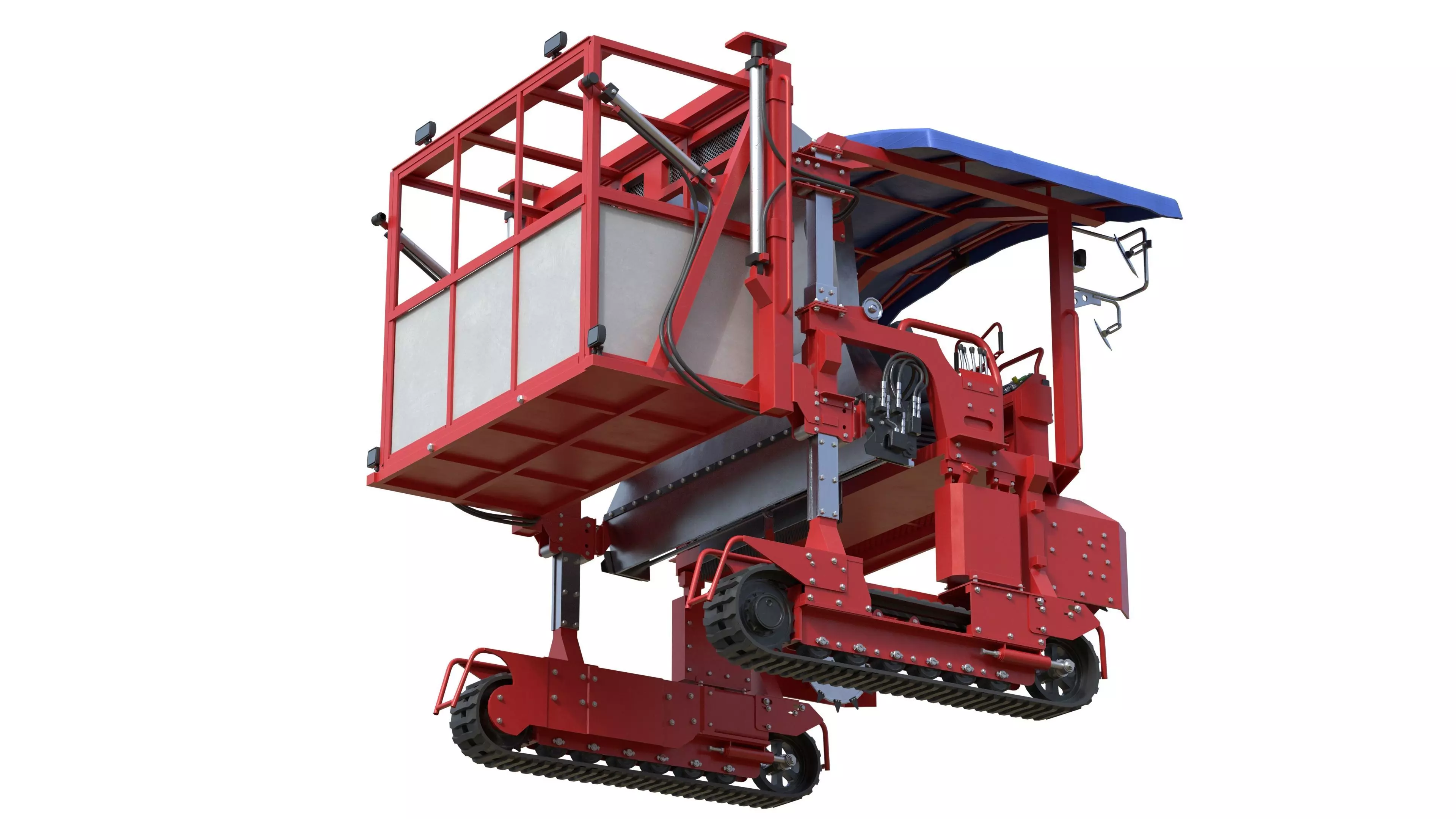 Ochiai OHC-W Tea Harvesting Machine Low-poly 3D model_10