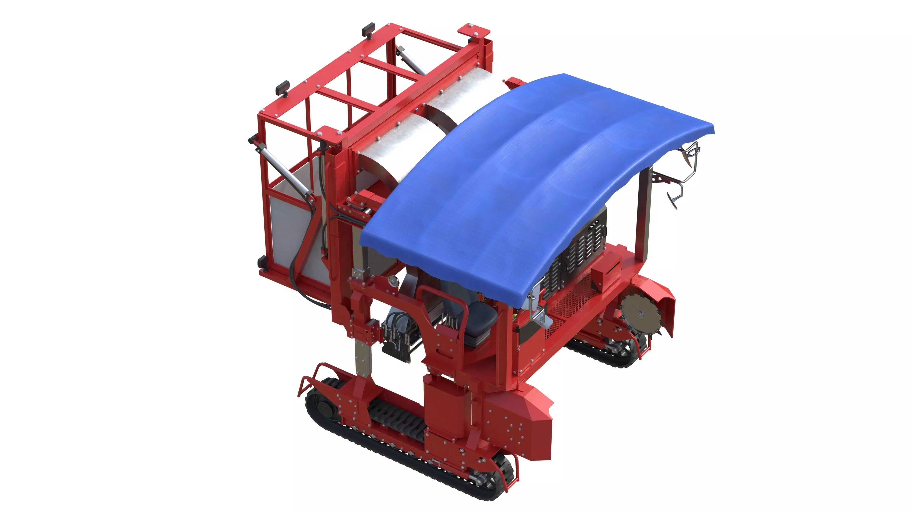Ochiai OHC-W Tea Harvesting Machine Low-poly 3D model_3