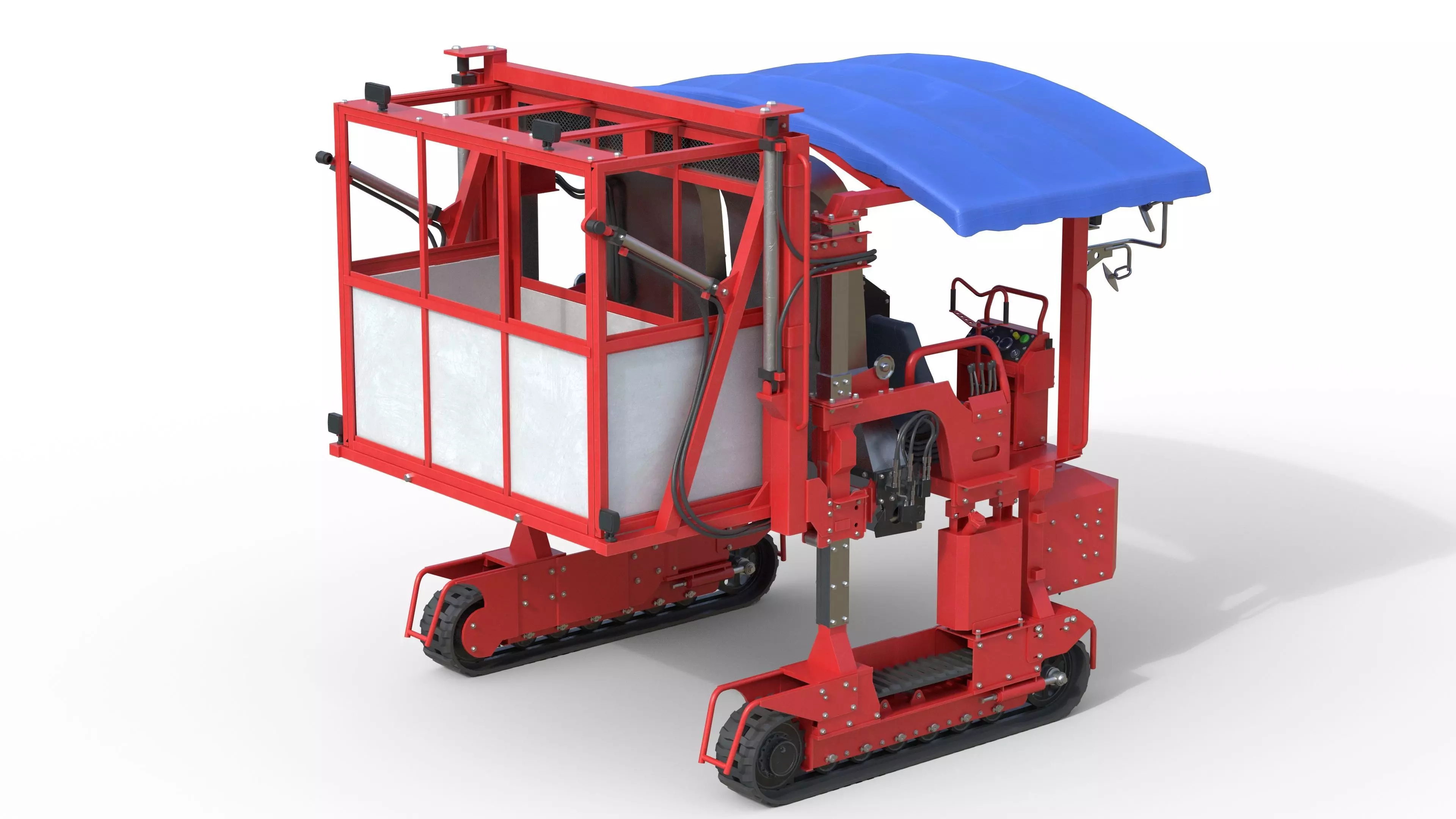 Ochiai OHC-W Tea Harvesting Machine Low-poly 3D model_9