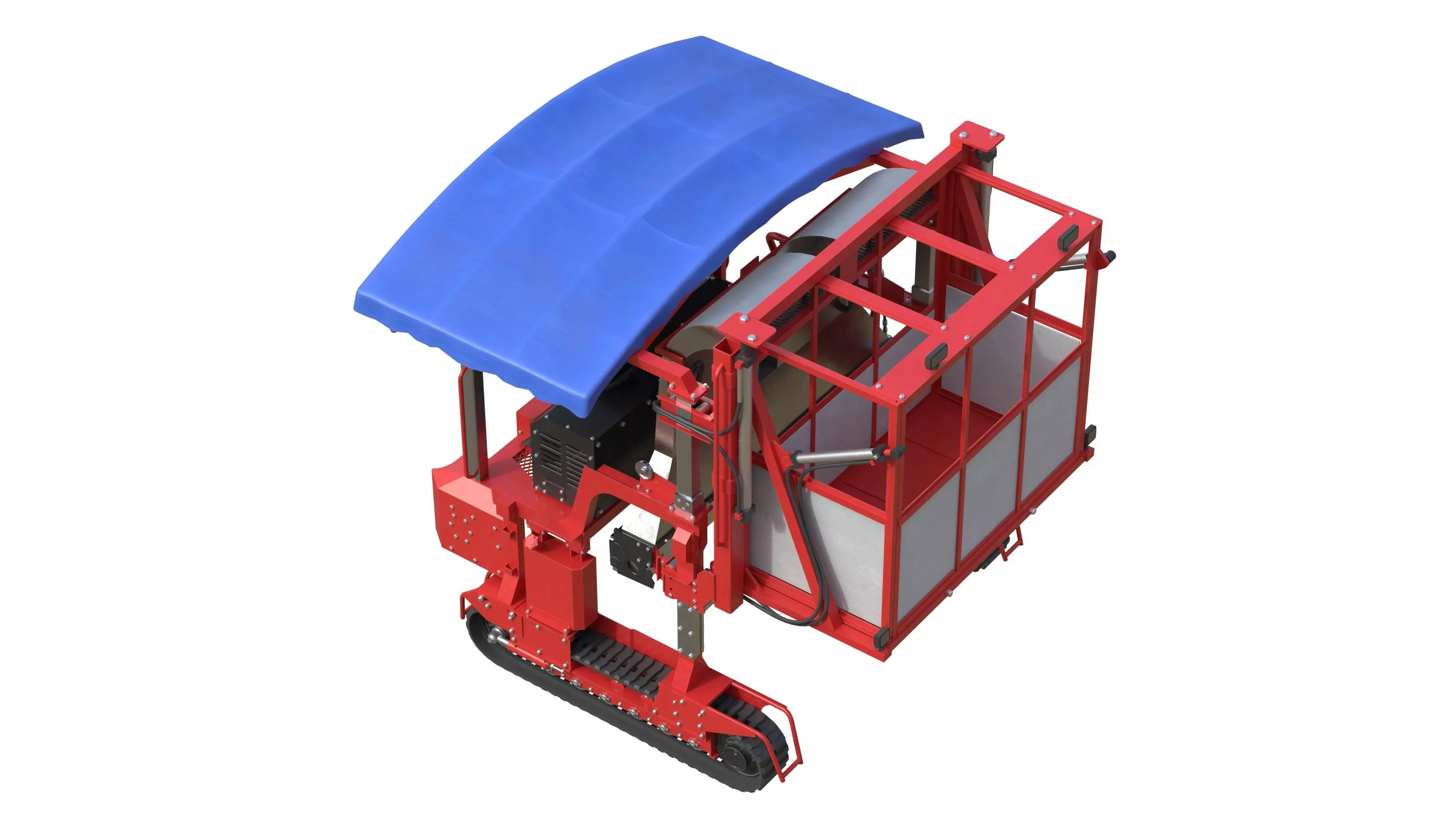 Ochiai OHC-W Tea Harvesting Machine Low-poly 3D model_2