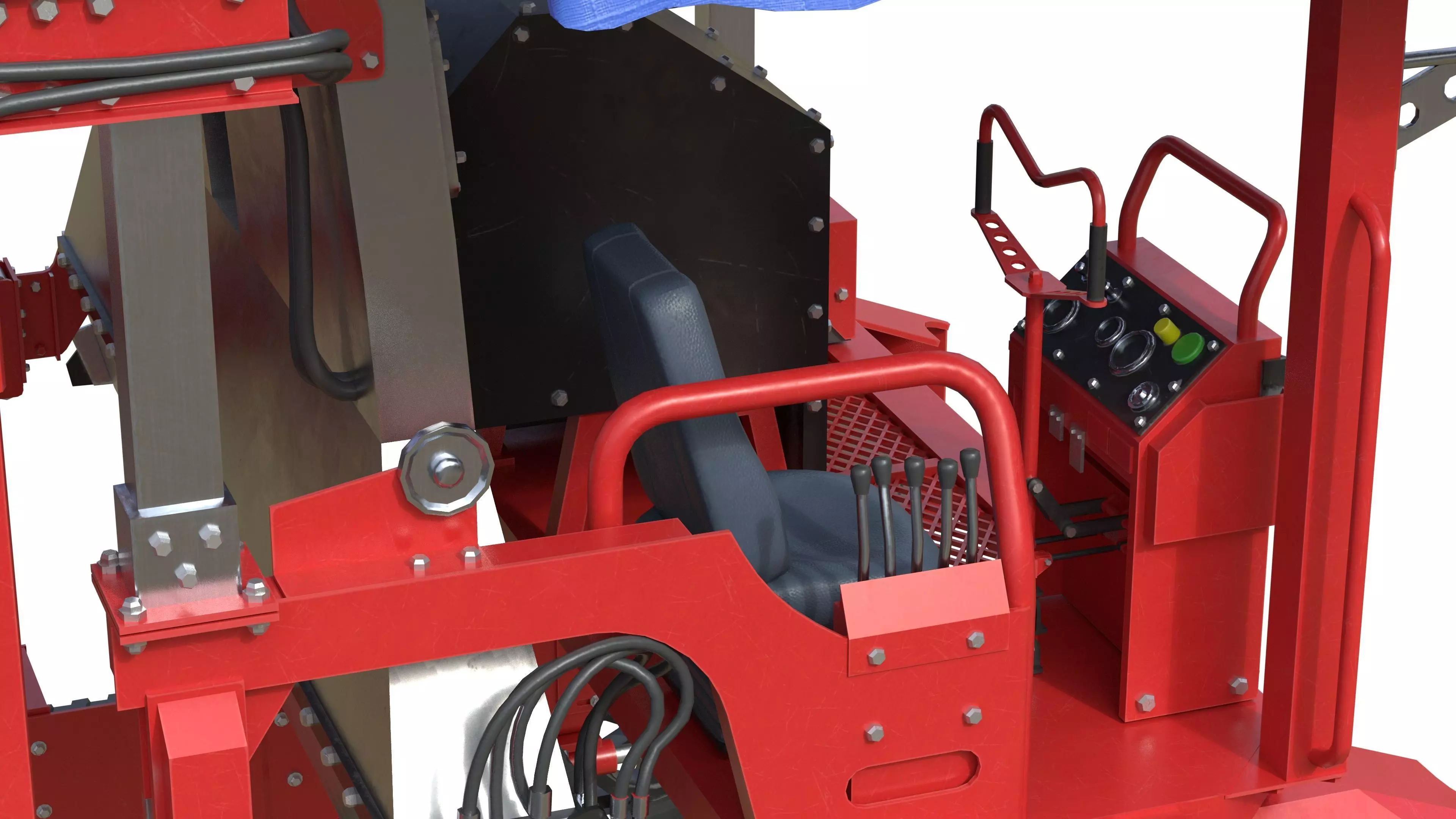 Ochiai OHC-W Tea Harvesting Machine Low-poly 3D model_5