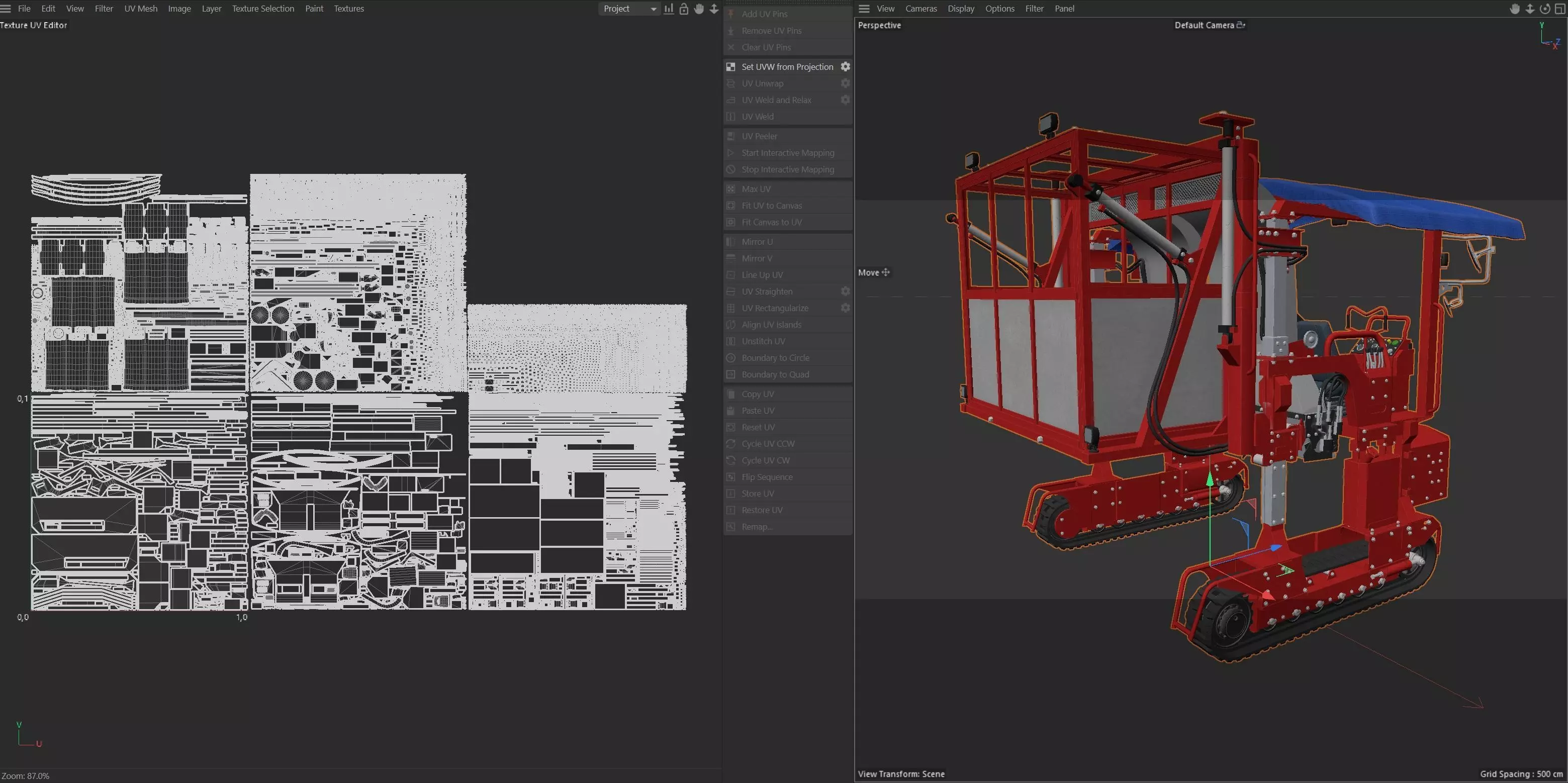 Ochiai OHC-W Tea Harvesting Machine Low-poly 3D model_12