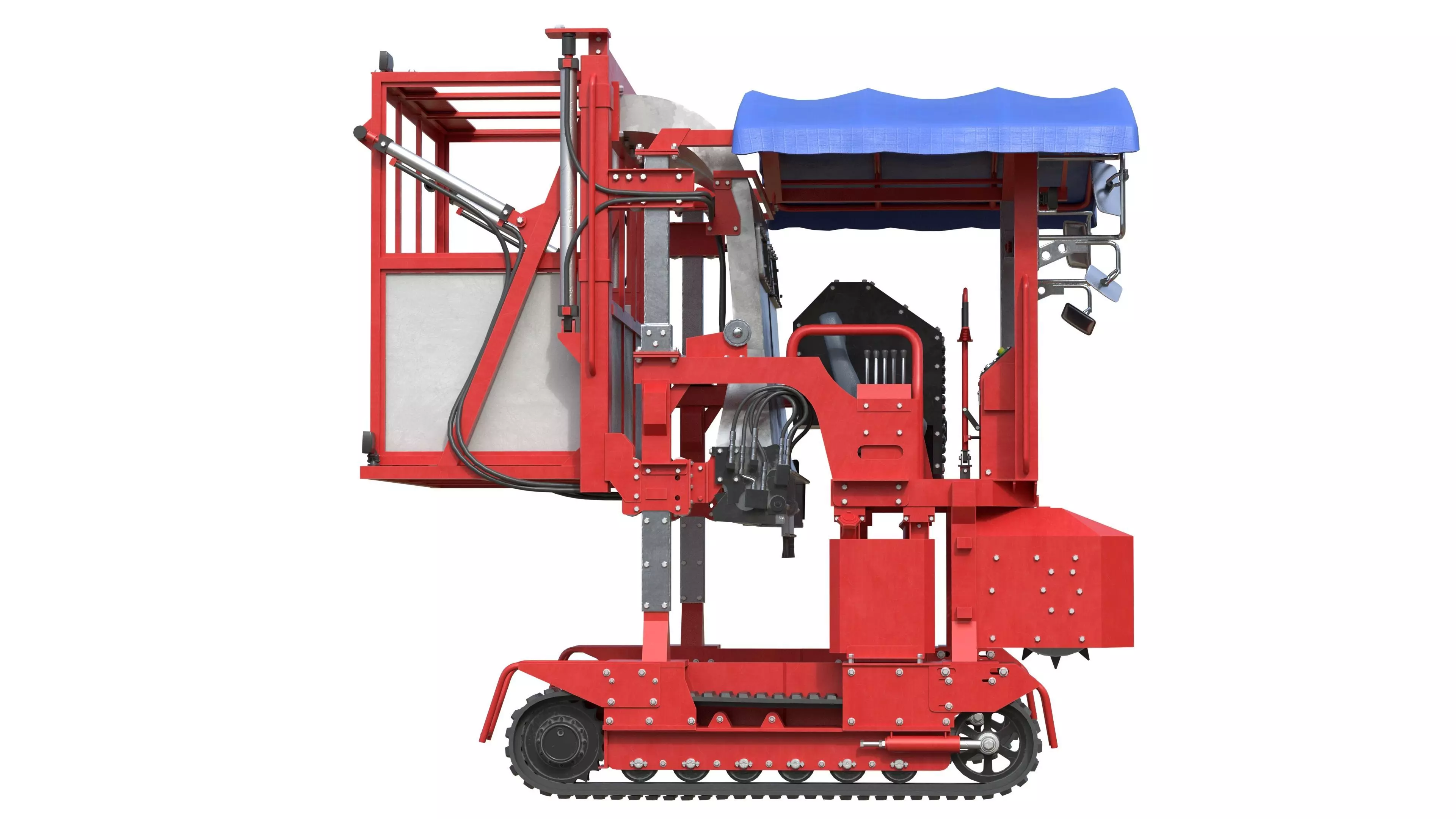 Ochiai OHC-W Tea Harvesting Machine Low-poly 3D model_4
