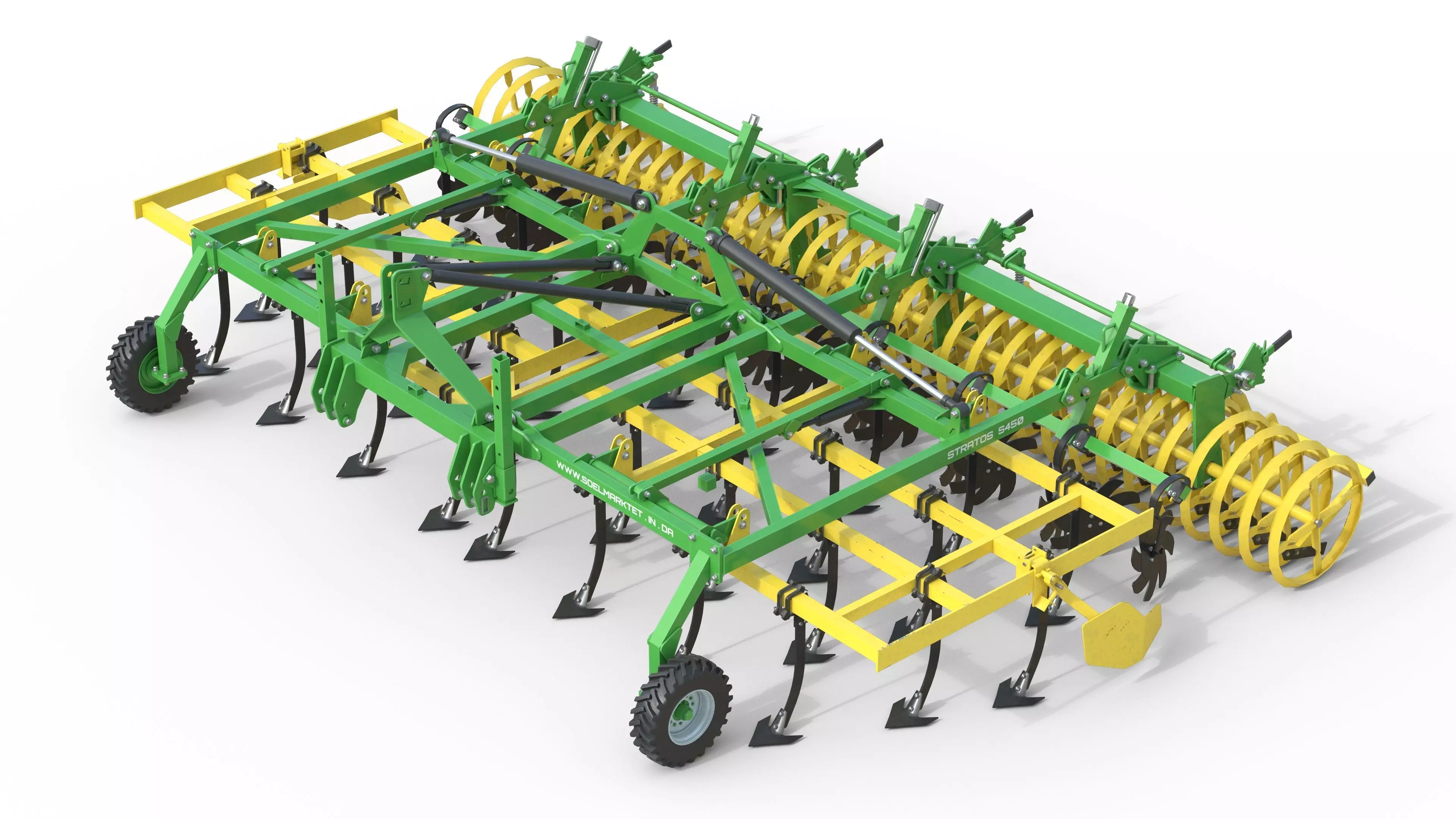 Kerner Stratos S 450 Agricultural Cultivator Low-poly 3D model_0