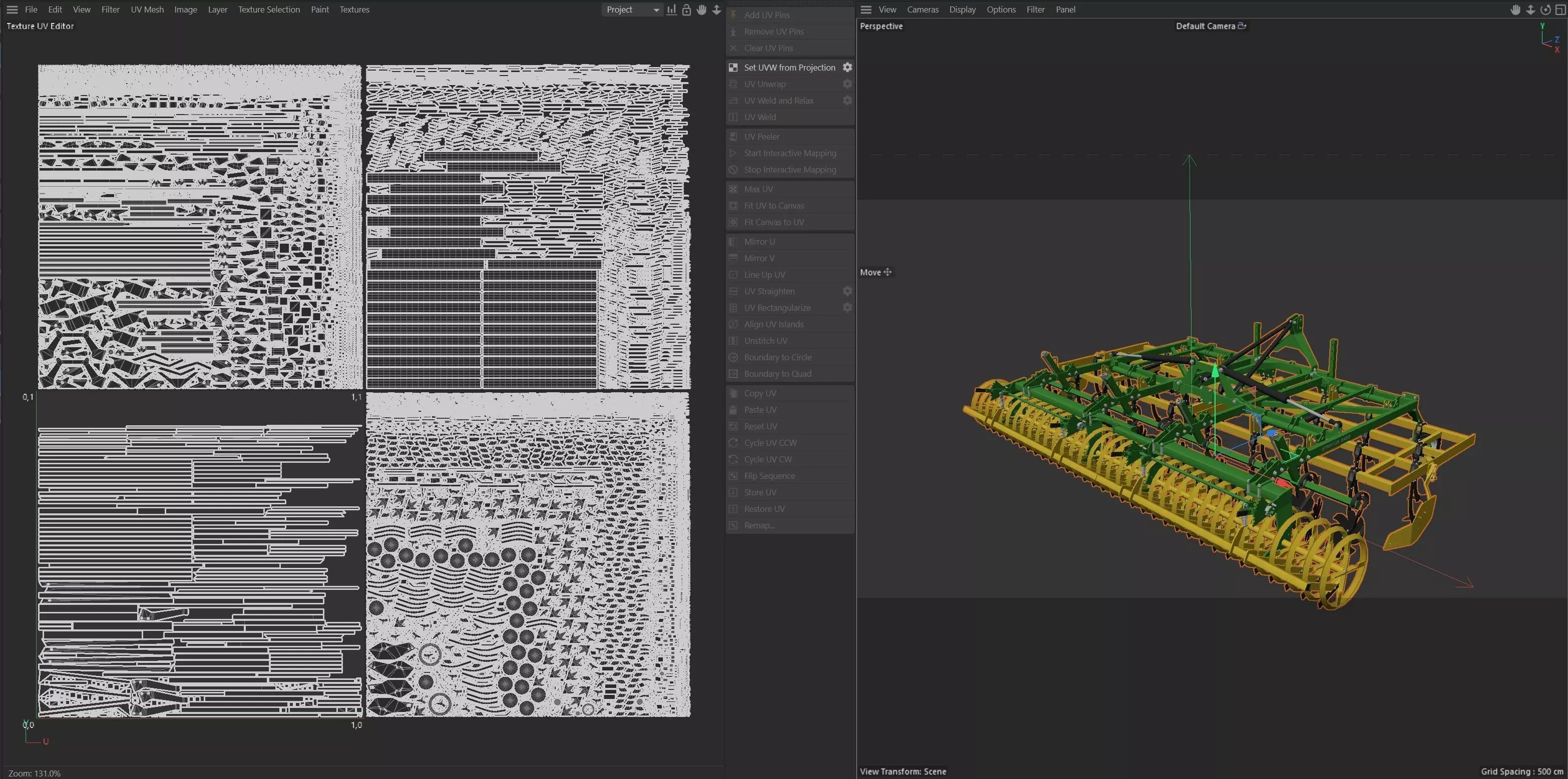 Kerner Stratos S 450 Agricultural Cultivator Low-poly 3D model_10