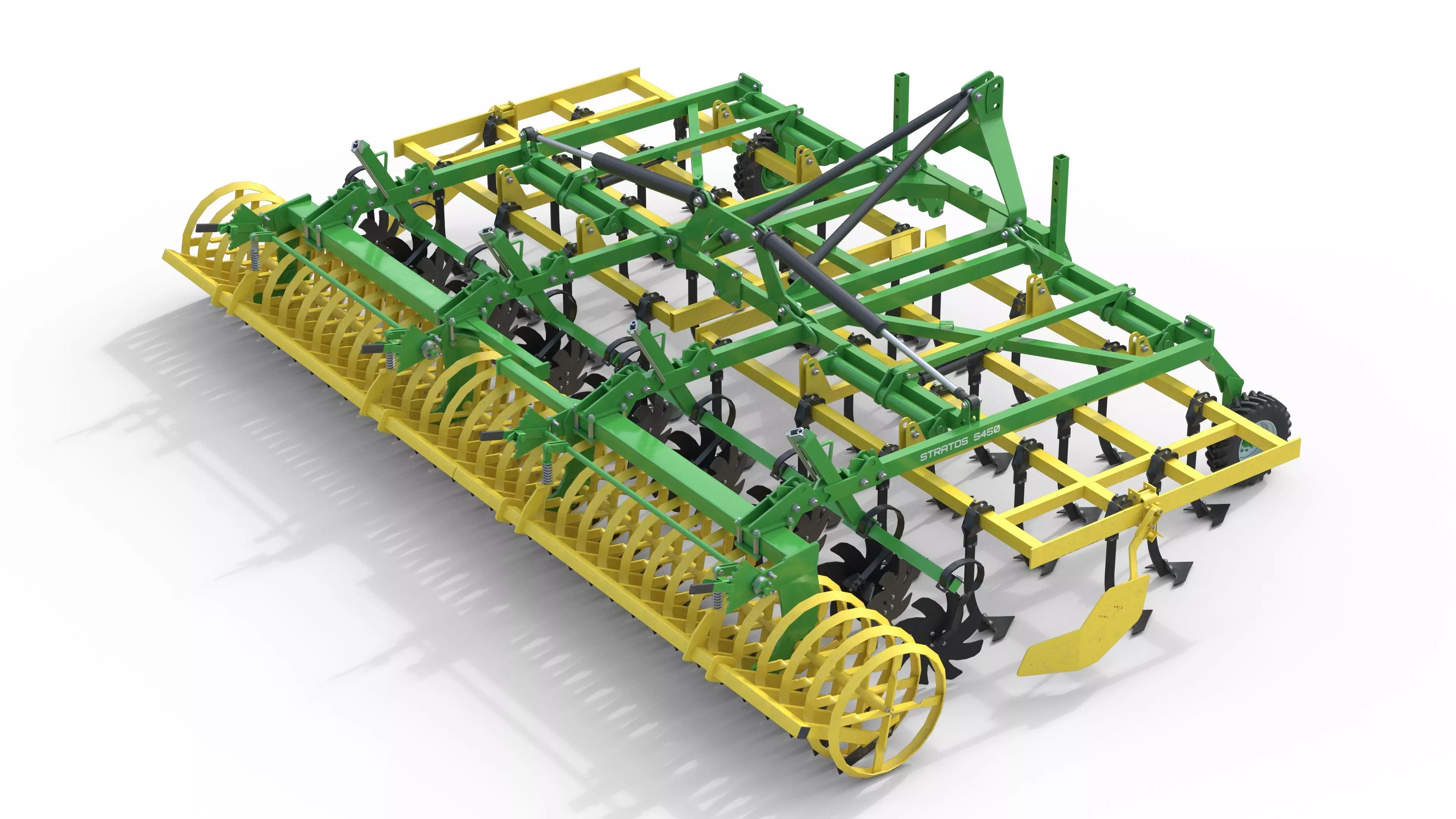 Kerner Stratos S 450 Agricultural Cultivator Low-poly 3D model_1