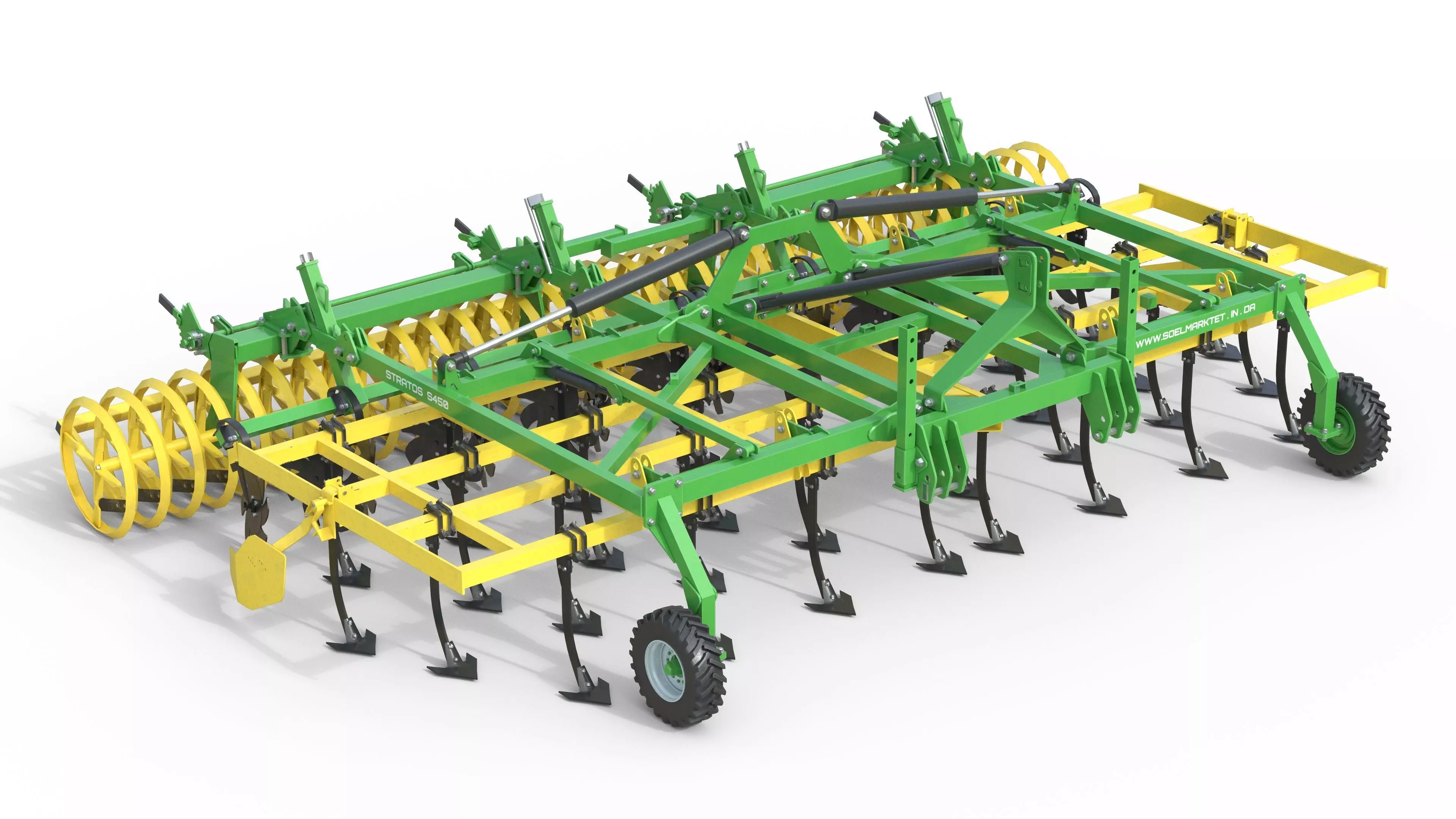 Kerner Stratos S 450 Agricultural Cultivator Low-poly 3D model_2