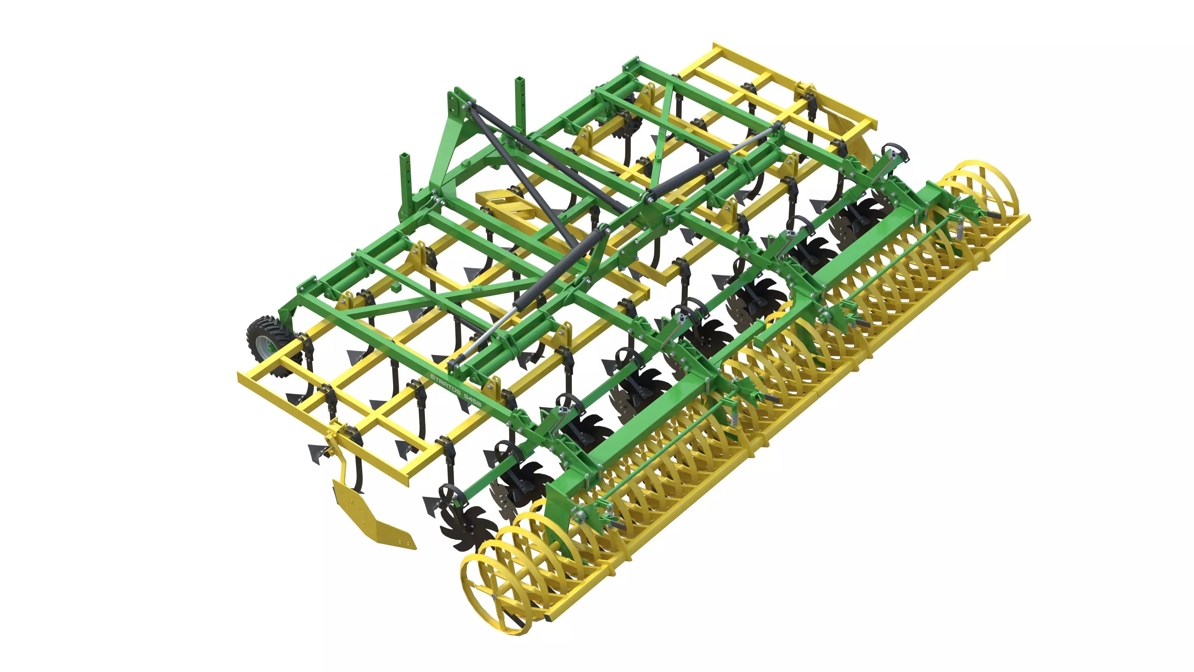 Kerner Stratos S 450 Agricultural Cultivator Low-poly 3D model_4