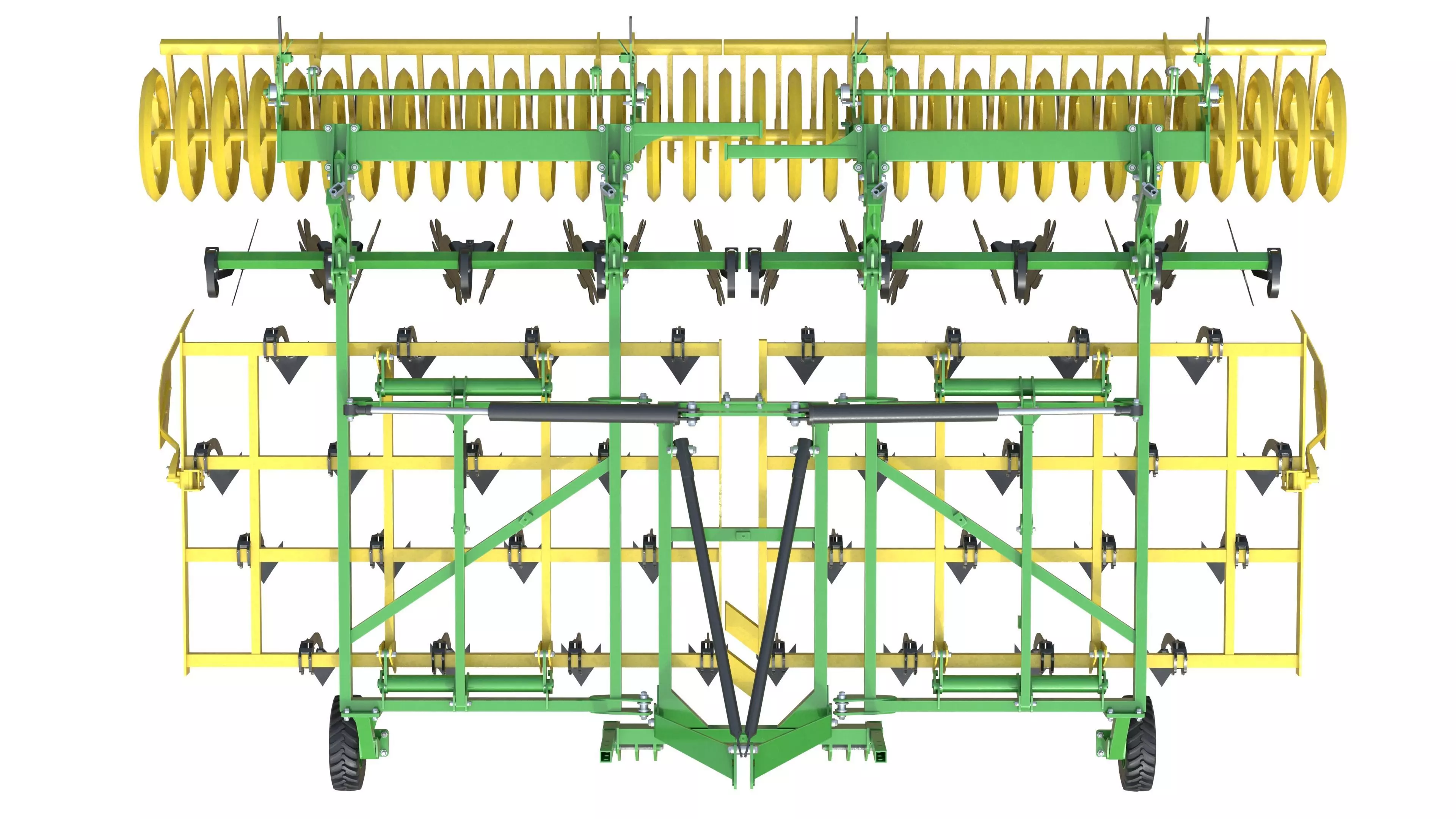 Kerner Stratos S 450 Agricultural Cultivator Low-poly 3D model_6