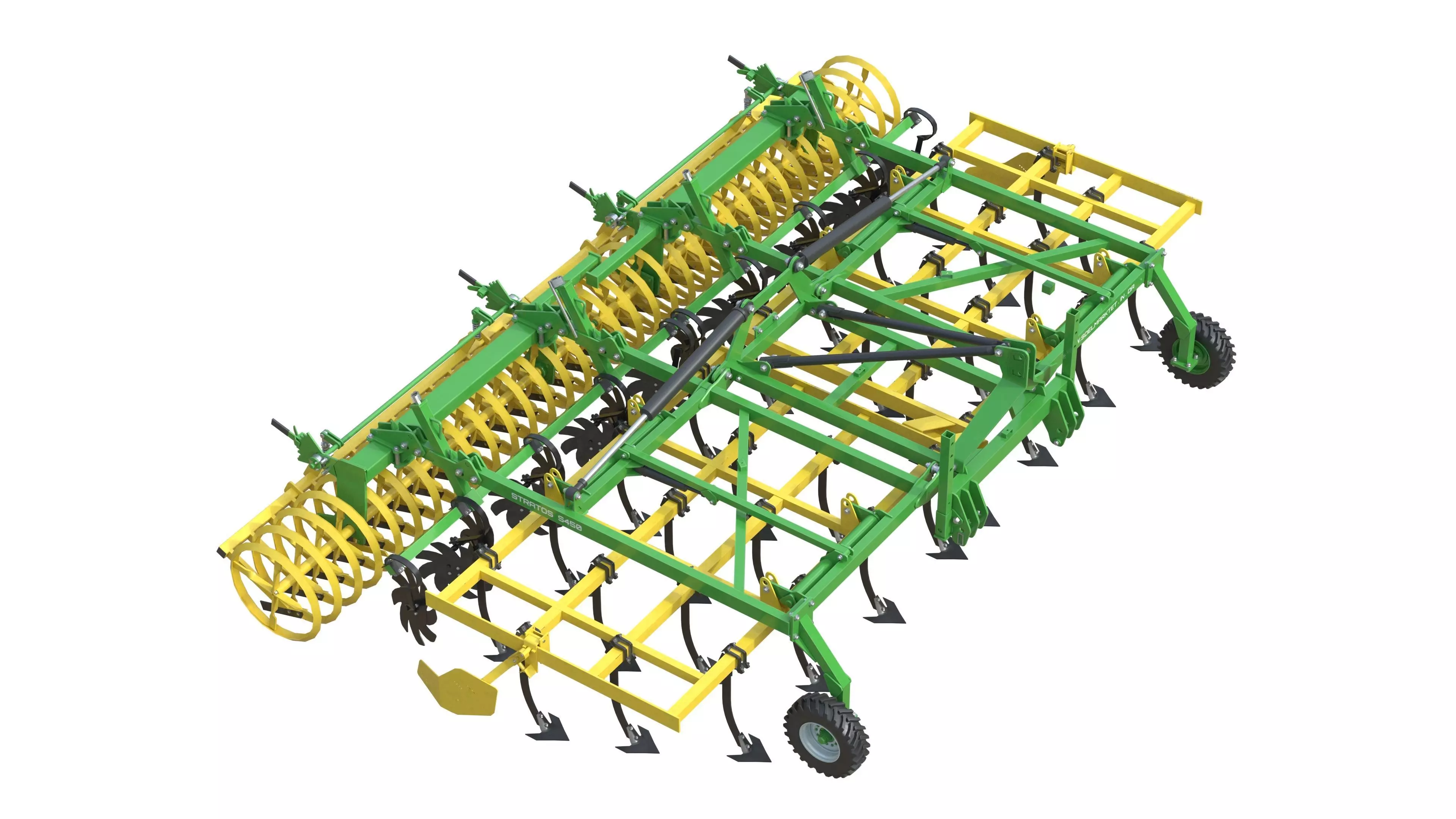 Kerner Stratos S 450 Agricultural Cultivator Low-poly 3D model_3