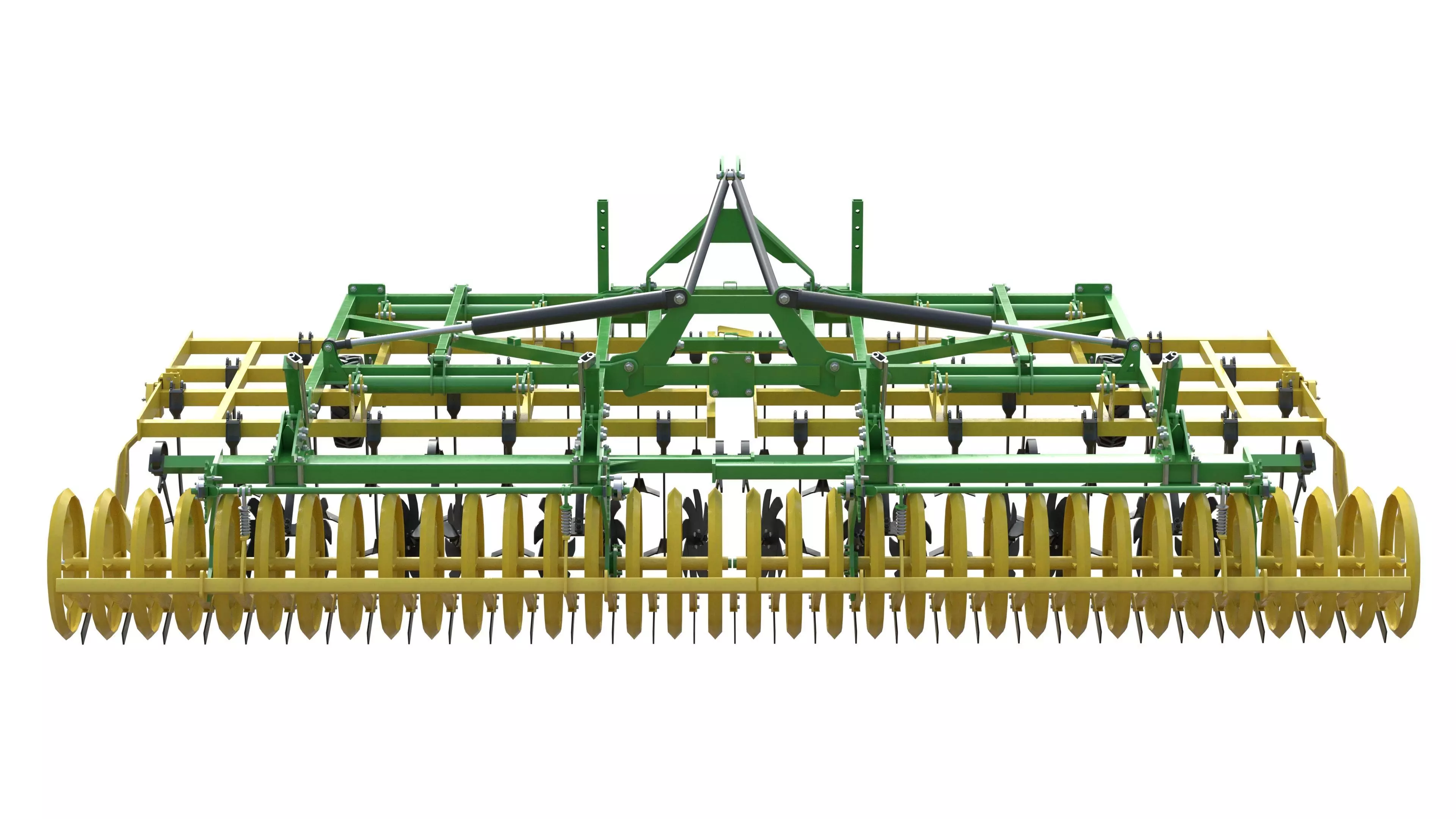 Kerner Stratos S 450 Agricultural Cultivator Low-poly 3D model_8