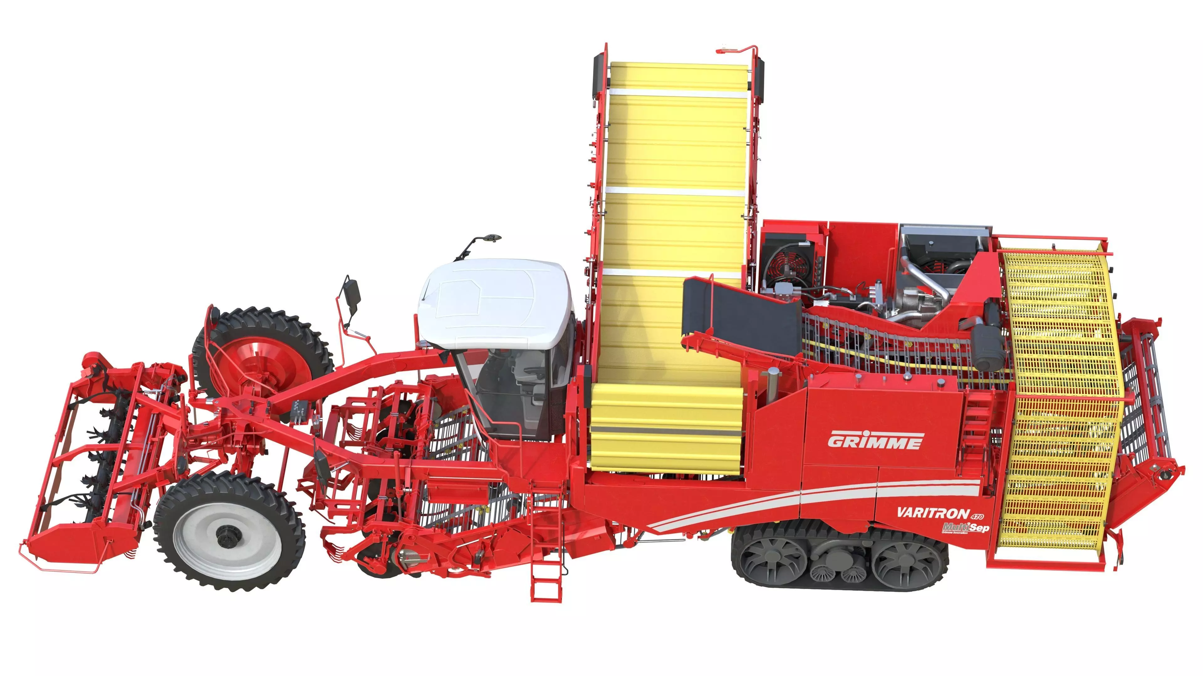 Harvester Grimme Varitron 470 Low-poly 3D model_7