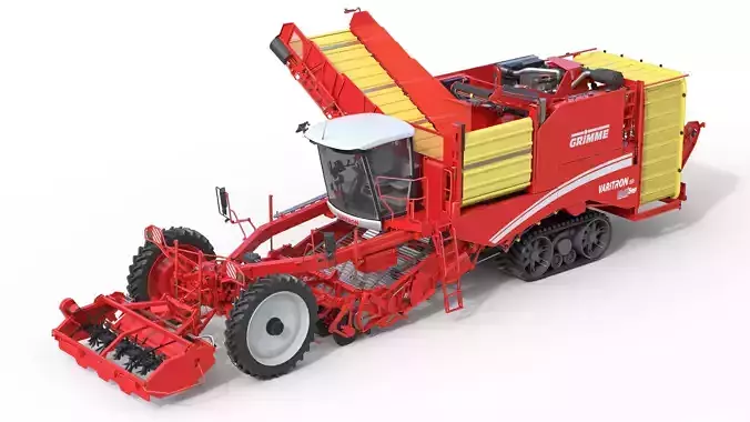 Harvester Grimme Varitron 470 Low-poly 3D model