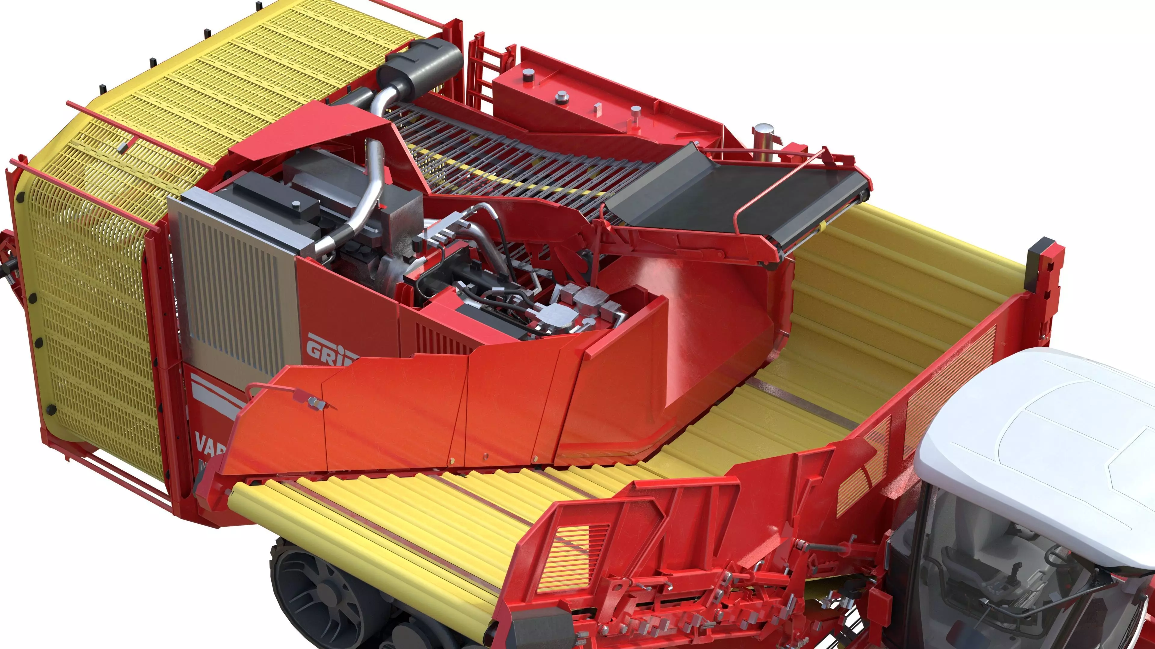 Harvester Grimme Varitron 470 Low-poly 3D model_11