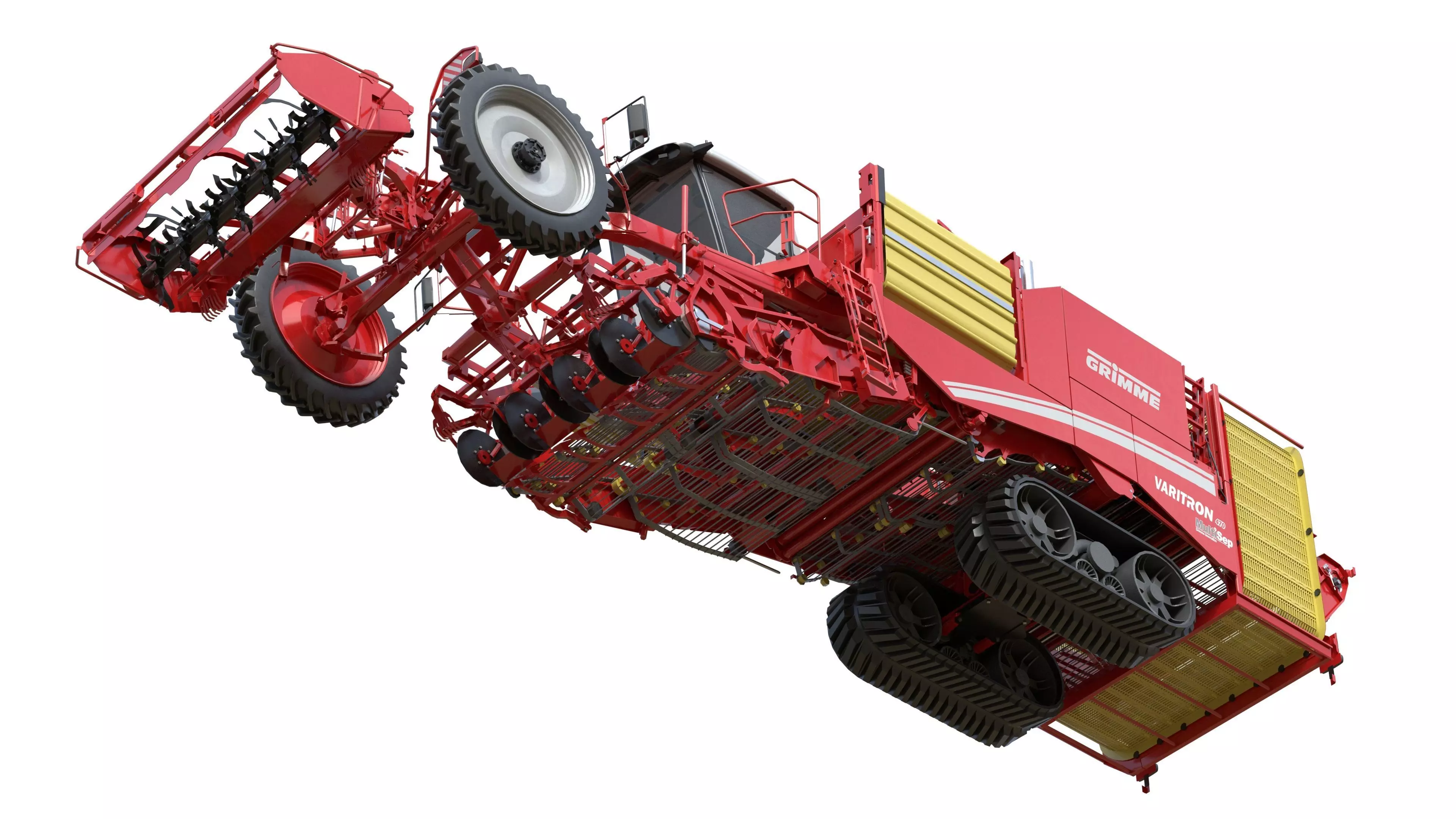 Harvester Grimme Varitron 470 Low-poly 3D model_10