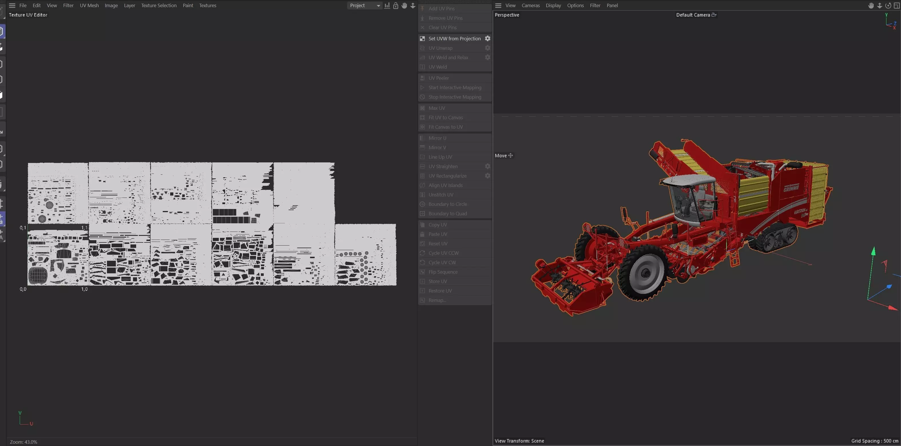 Harvester Grimme Varitron 470 Low-poly 3D model_14