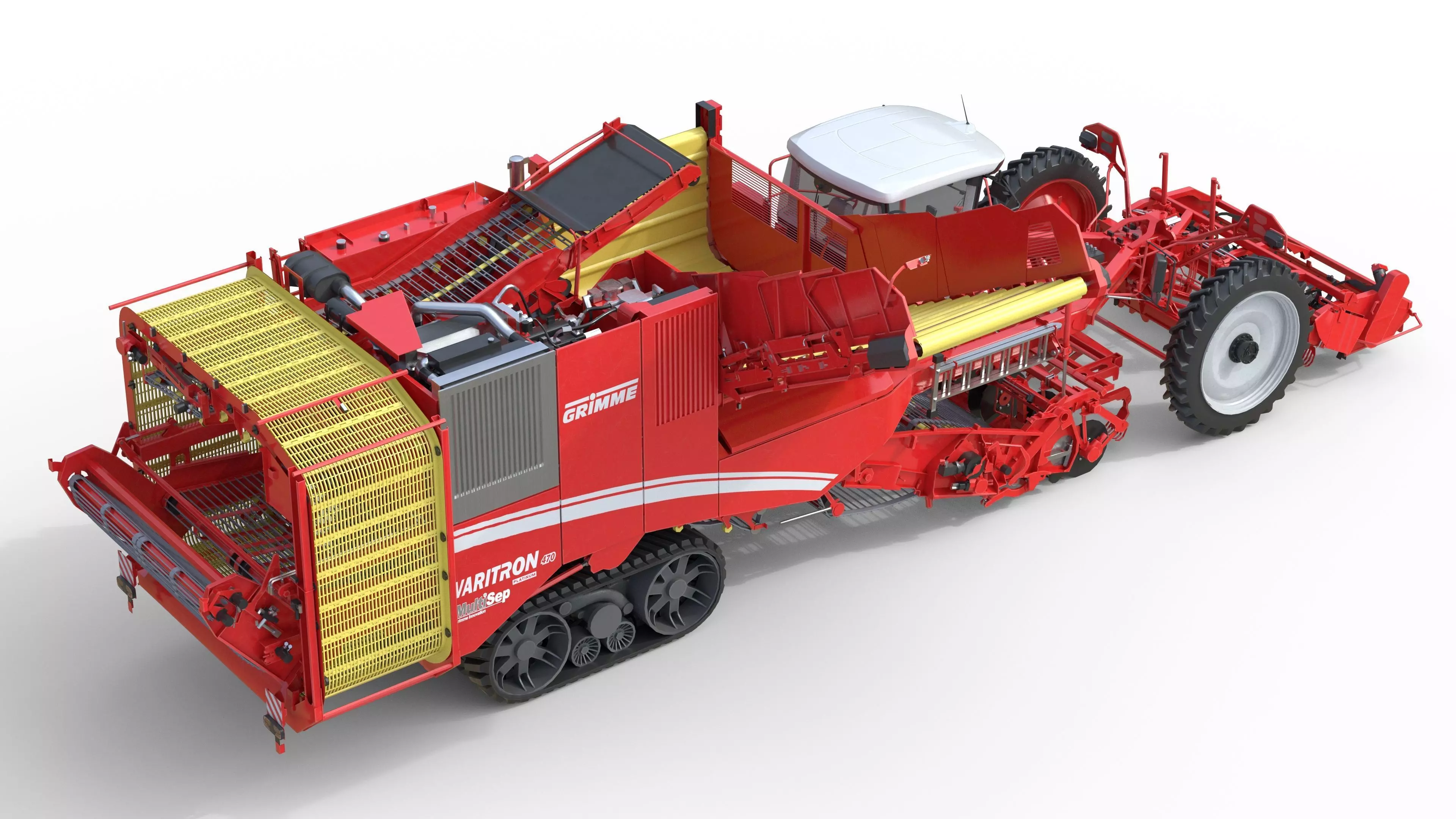 Harvester Grimme Varitron 470 Low-poly 3D model_1