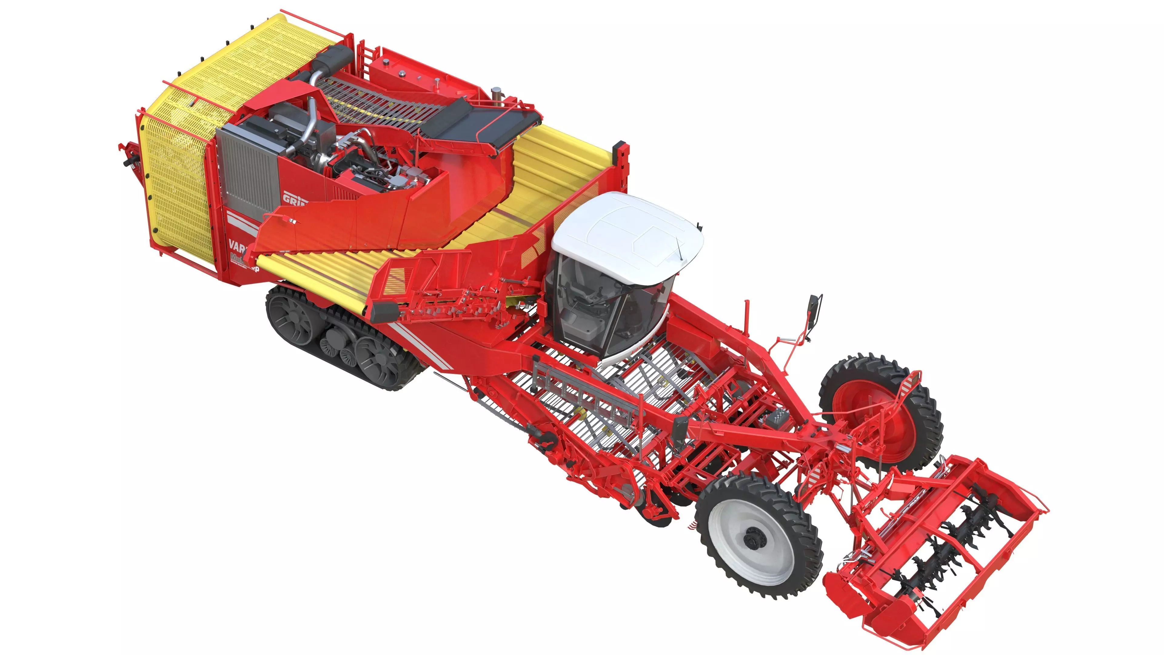 Harvester Grimme Varitron 470 Low-poly 3D model_3