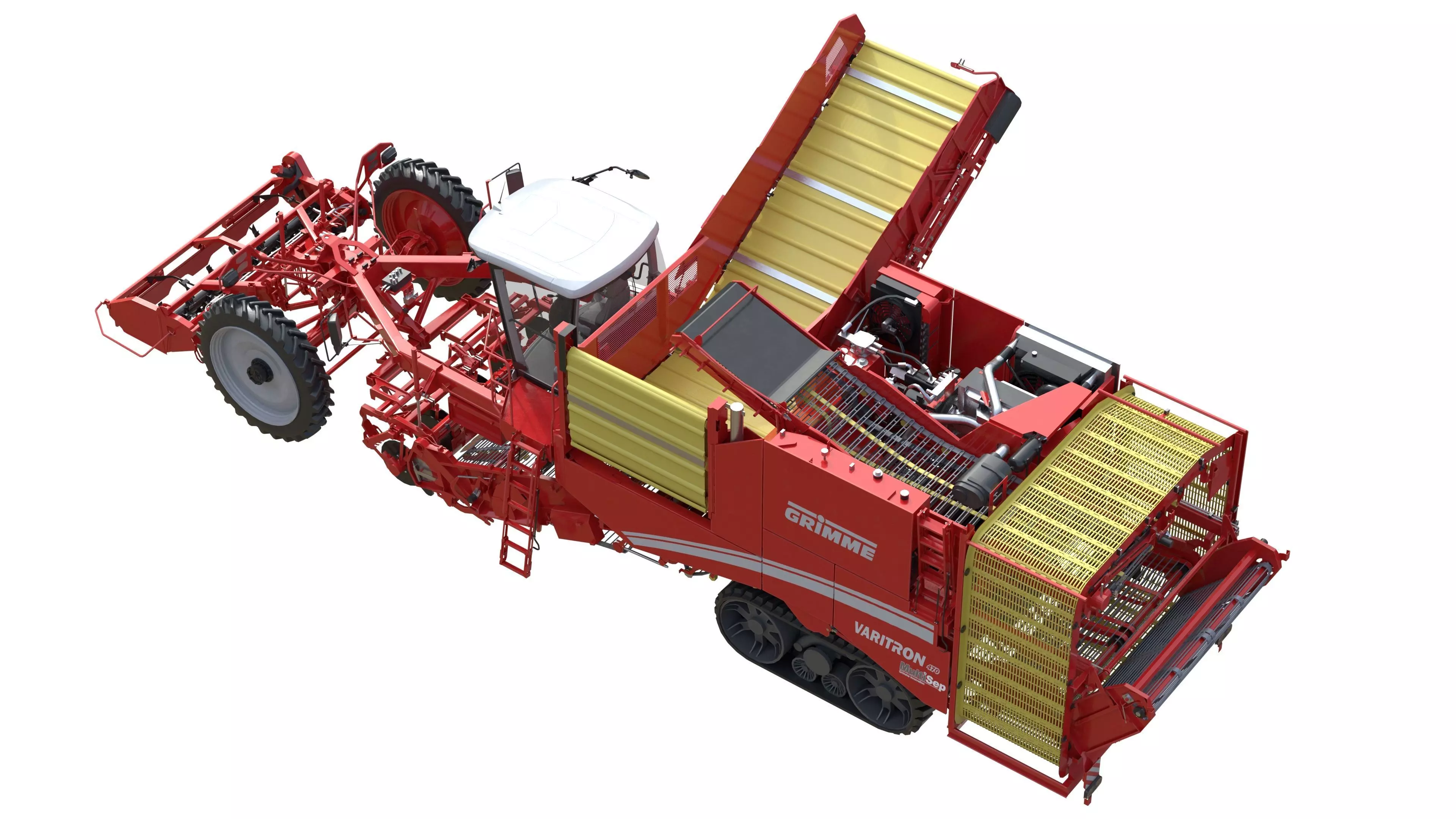 Harvester Grimme Varitron 470 Low-poly 3D model_4