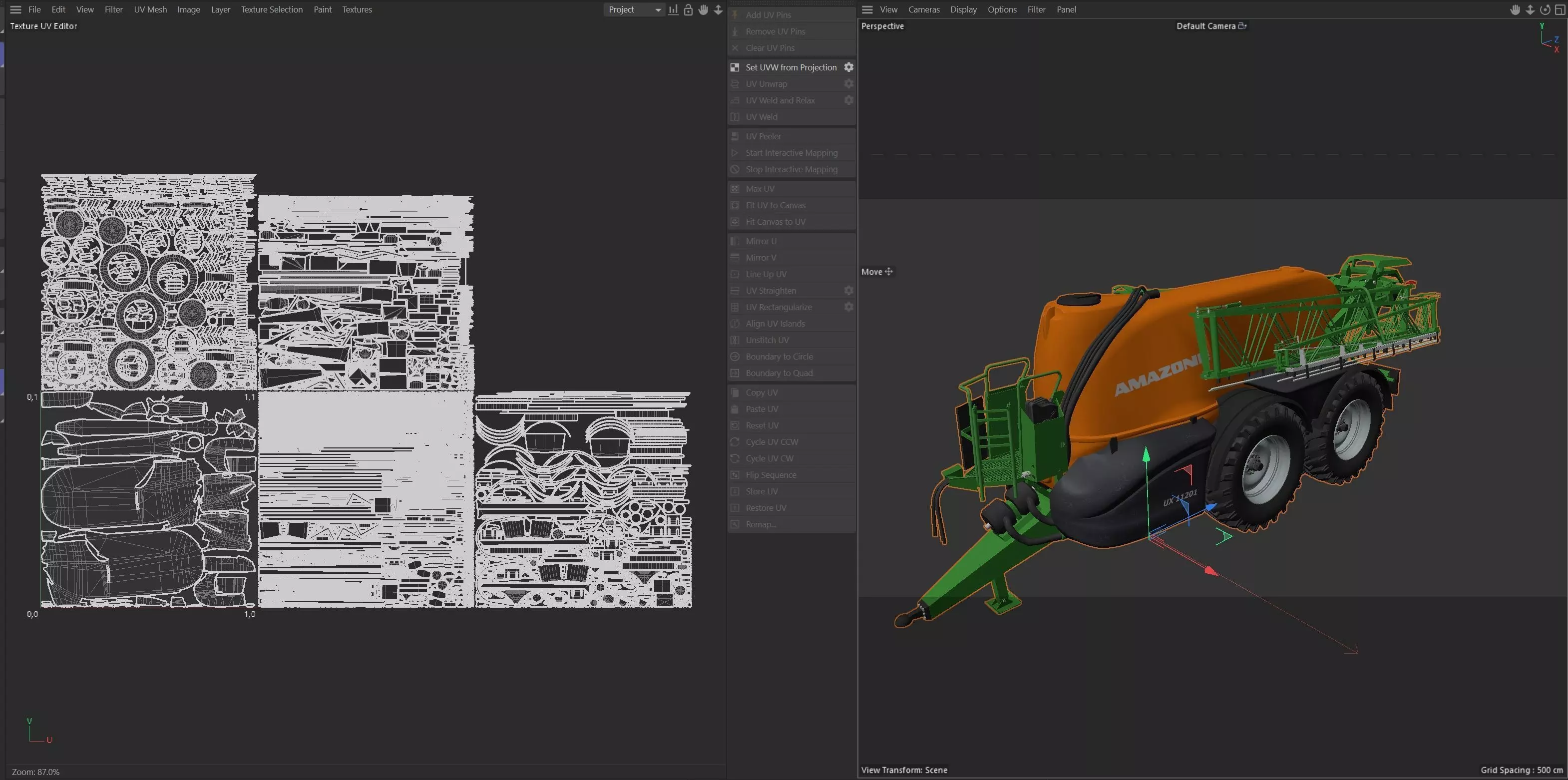 Amazone UX 11201 Trailed Field Sprayer Low-poly 3D model_12