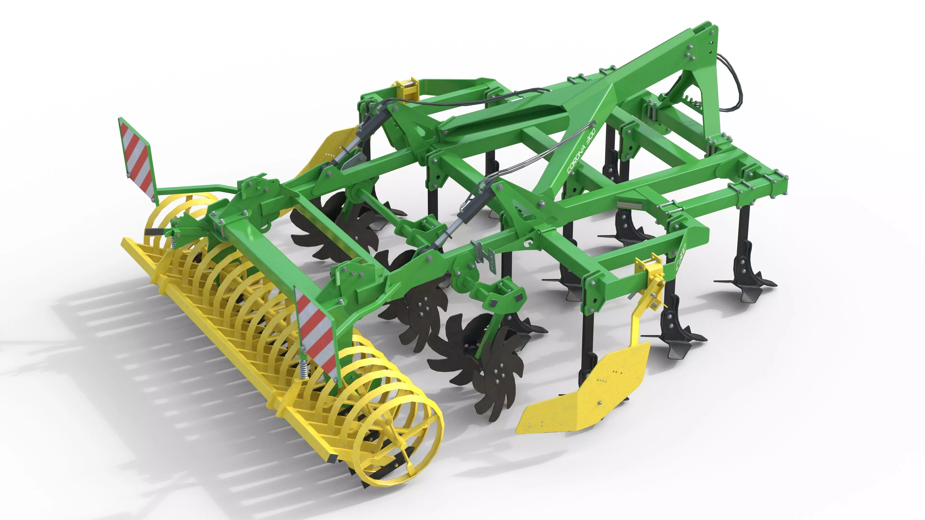 Kerner Corona 300 Hybrid Field Cultivator Low-poly 3D model_1