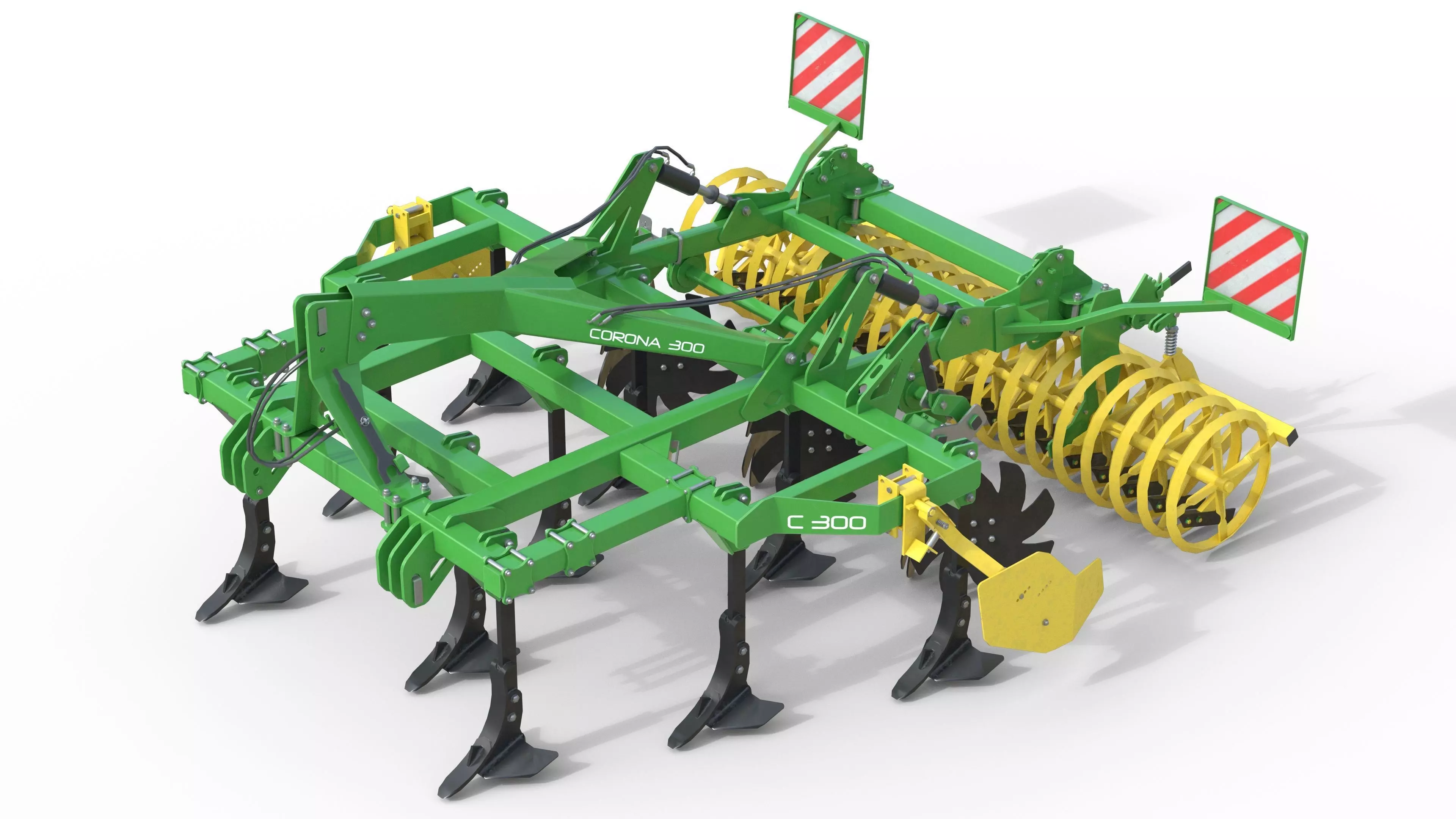 Kerner Corona 300 Hybrid Field Cultivator Low-poly 3D model_2