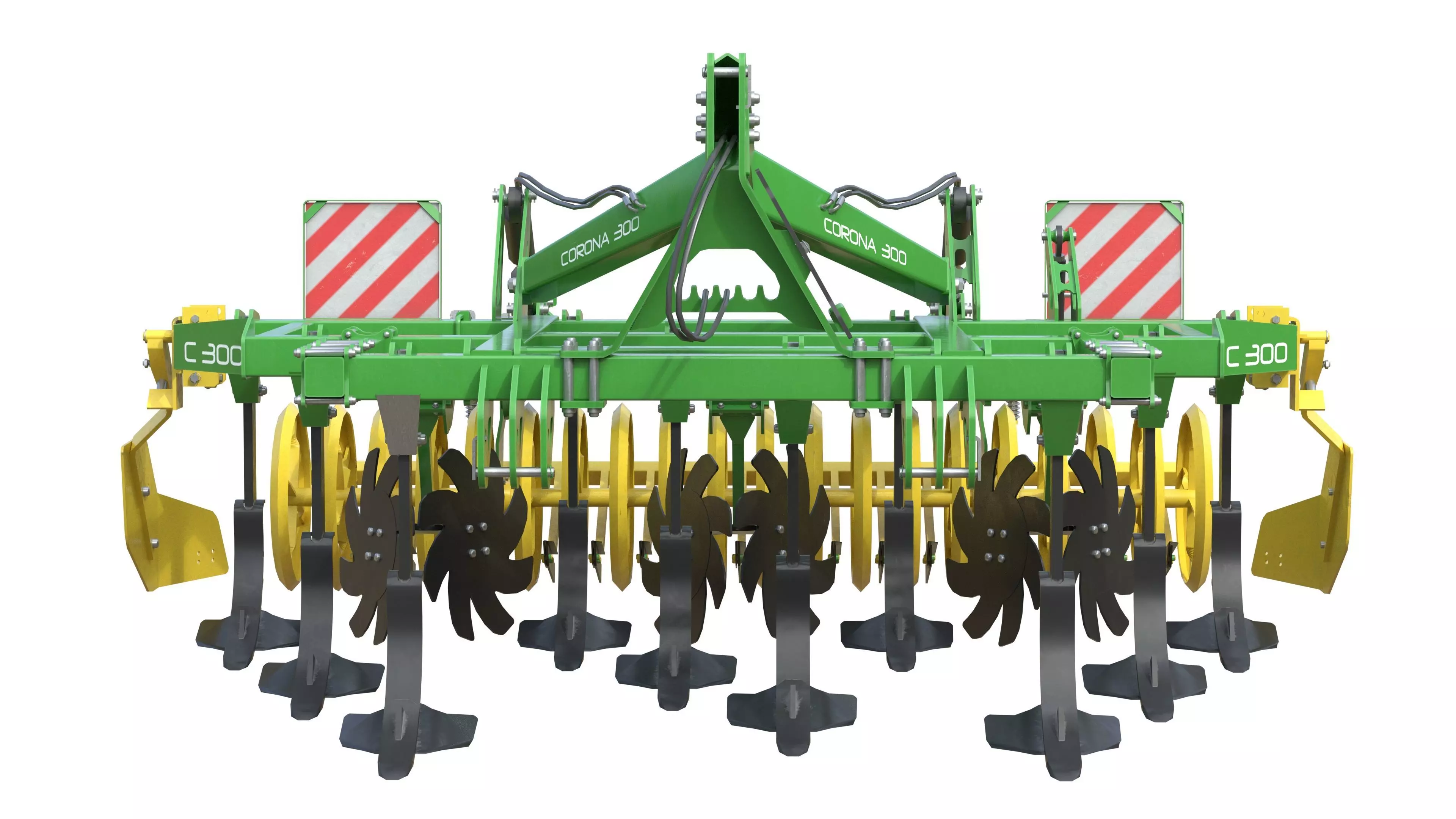Kerner Corona 300 Hybrid Field Cultivator Low-poly 3D model_8