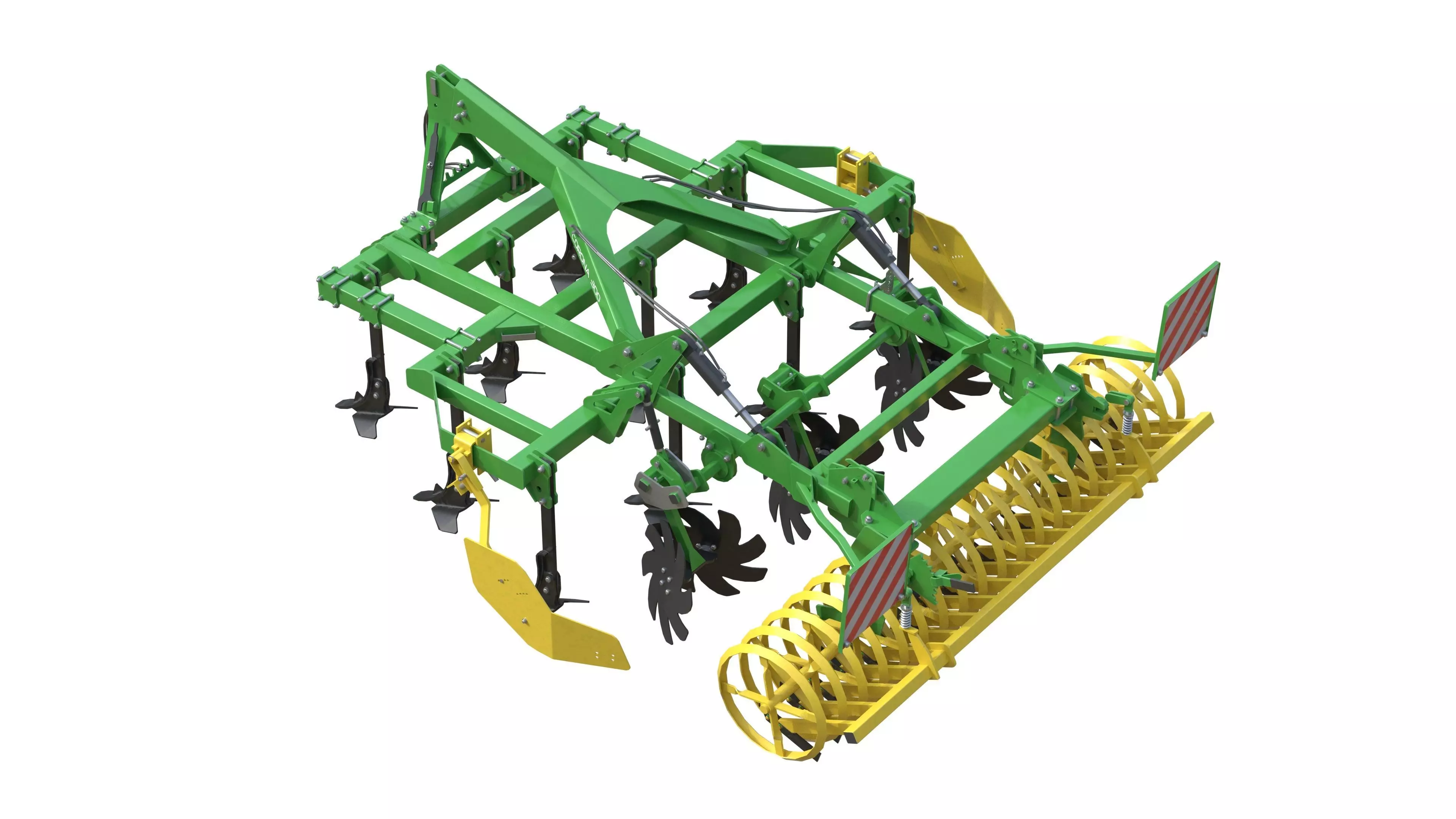 Kerner Corona 300 Hybrid Field Cultivator Low-poly 3D model_5