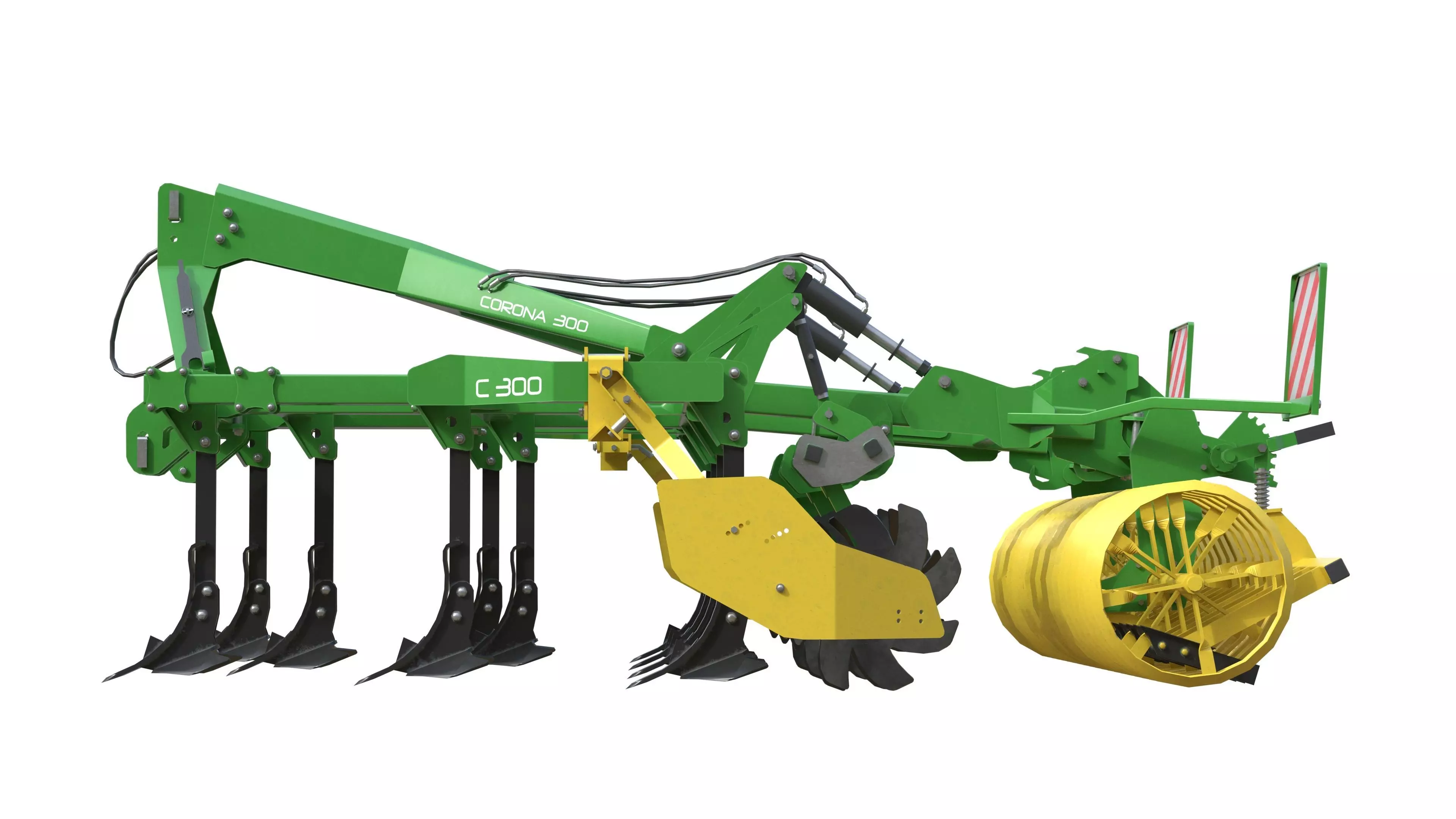 Kerner Corona 300 Hybrid Field Cultivator Low-poly 3D model_6