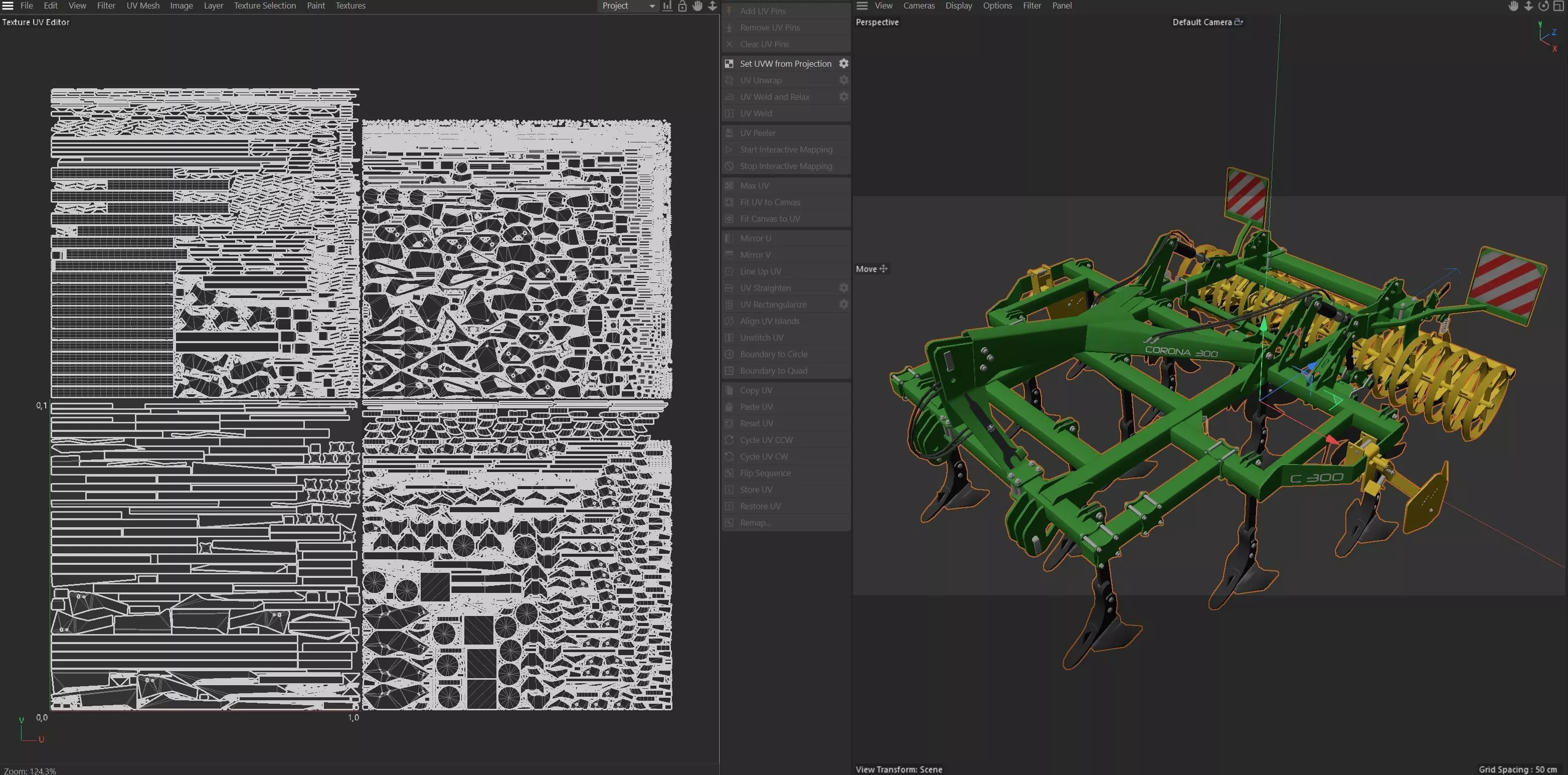 Kerner Corona 300 Hybrid Field Cultivator Low-poly 3D model_11