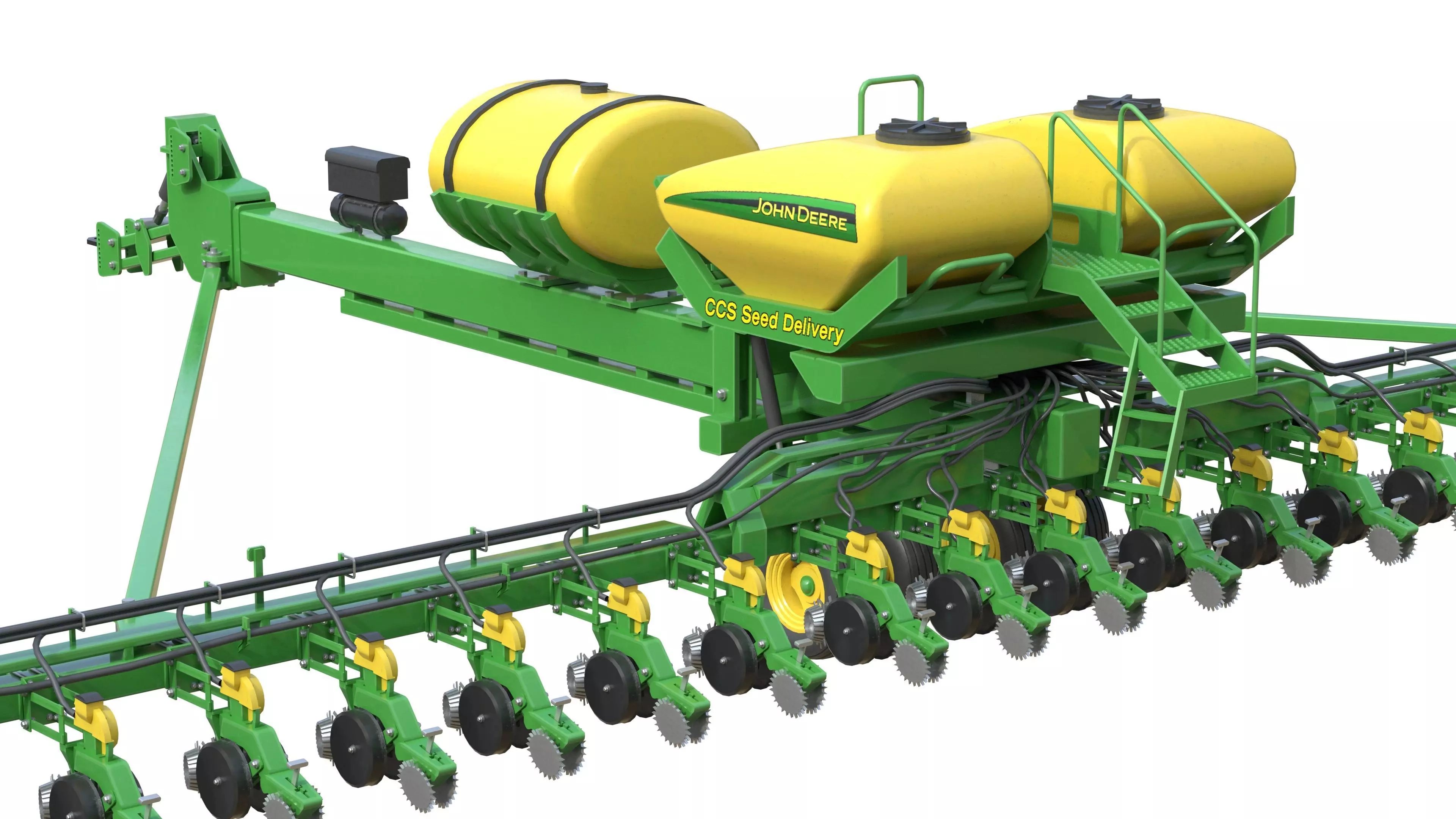 John Deere 36 Row Planter Low-poly 3D model_3