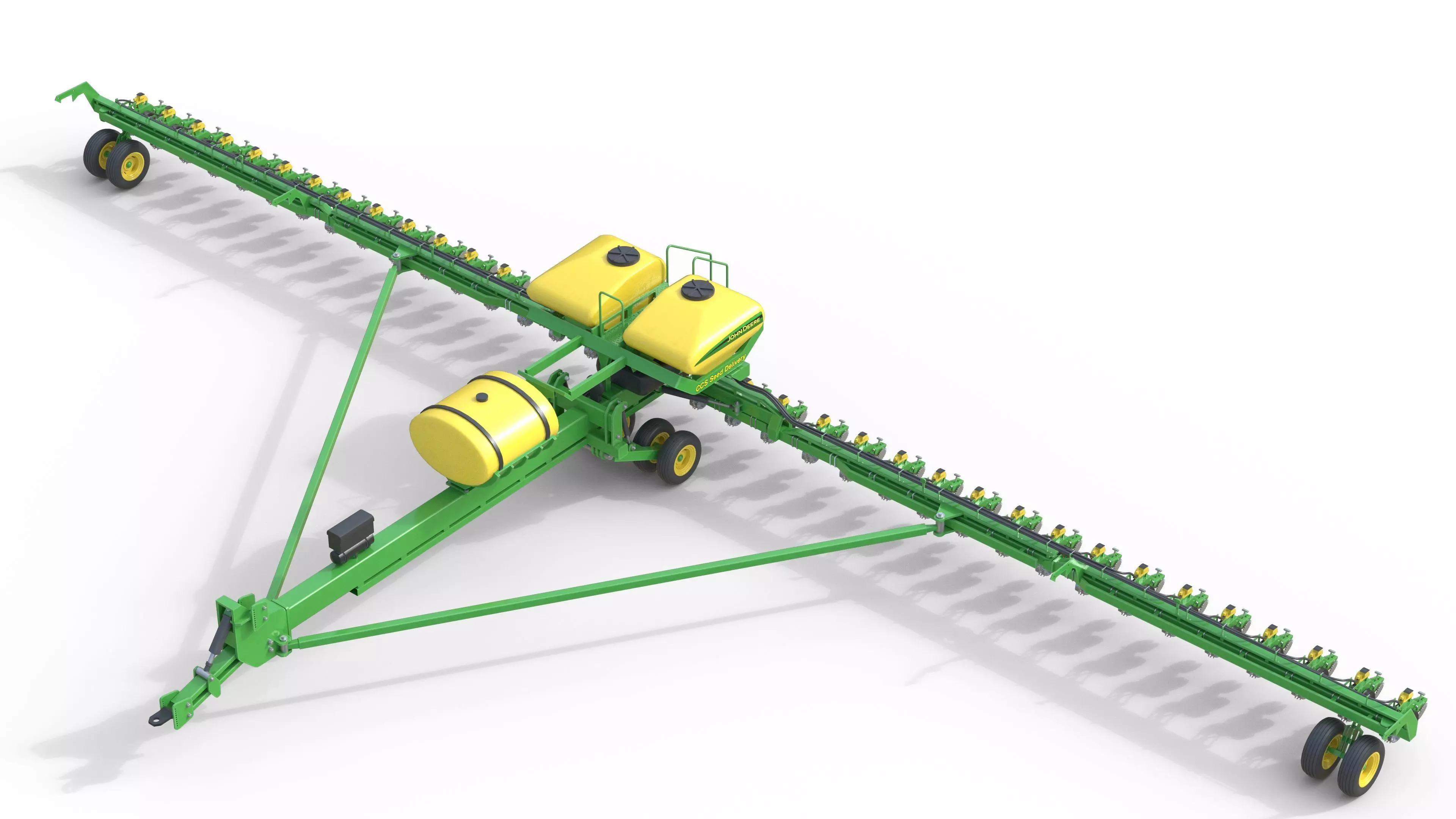 John Deere 36 Row Planter Low-poly 3D model_1