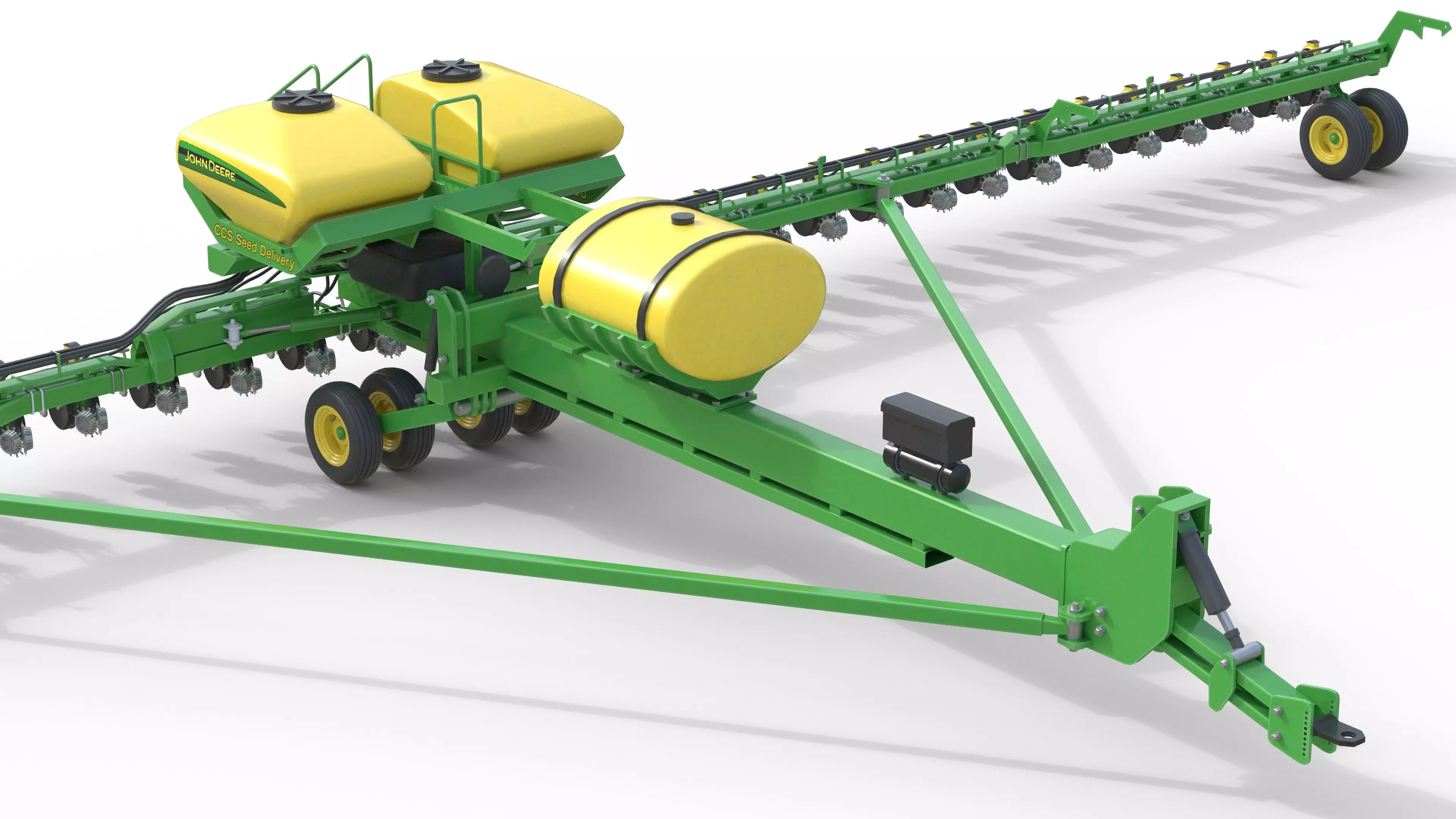John Deere 36 Row Planter Low-poly 3D model_2