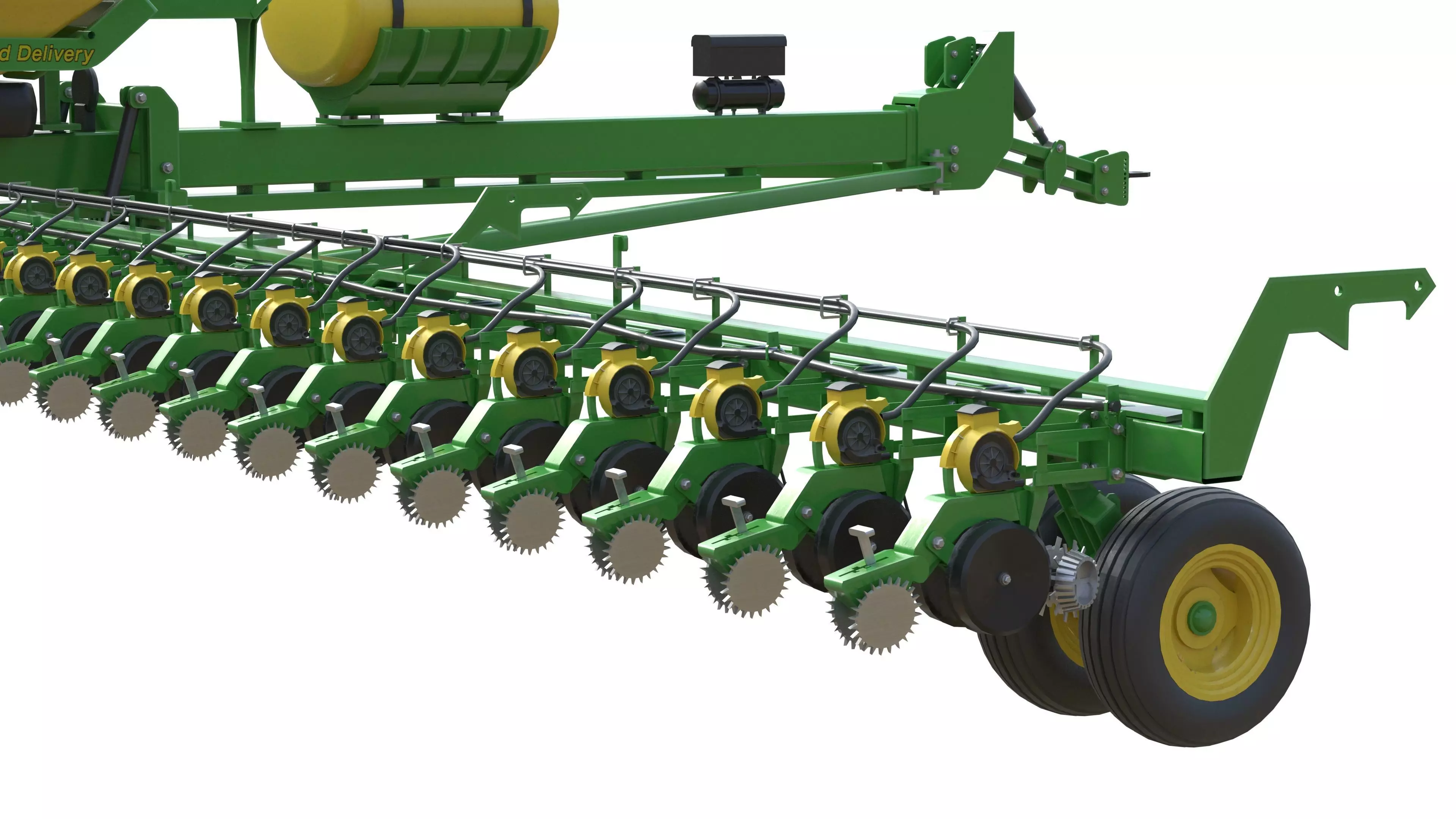 John Deere 36 Row Planter Low-poly 3D model_9