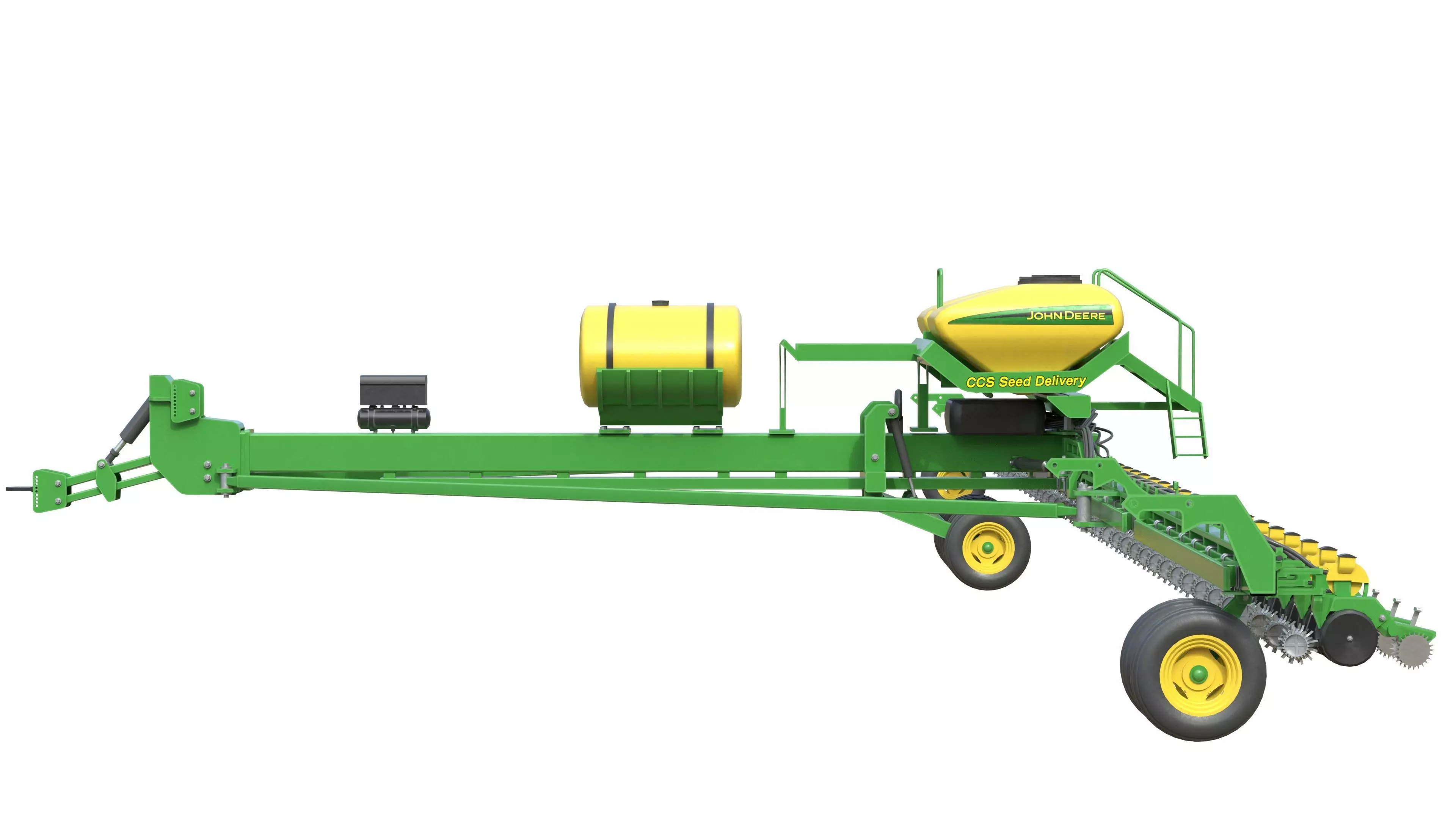 John Deere 36 Row Planter Low-poly 3D model_4