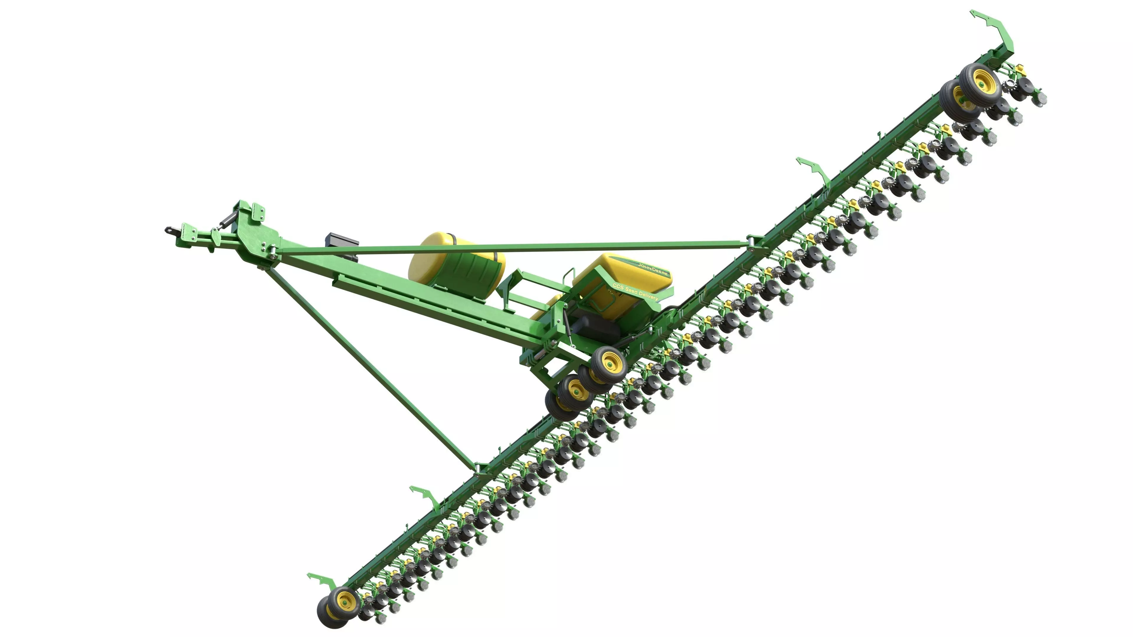 John Deere 36 Row Planter Low-poly 3D model_7