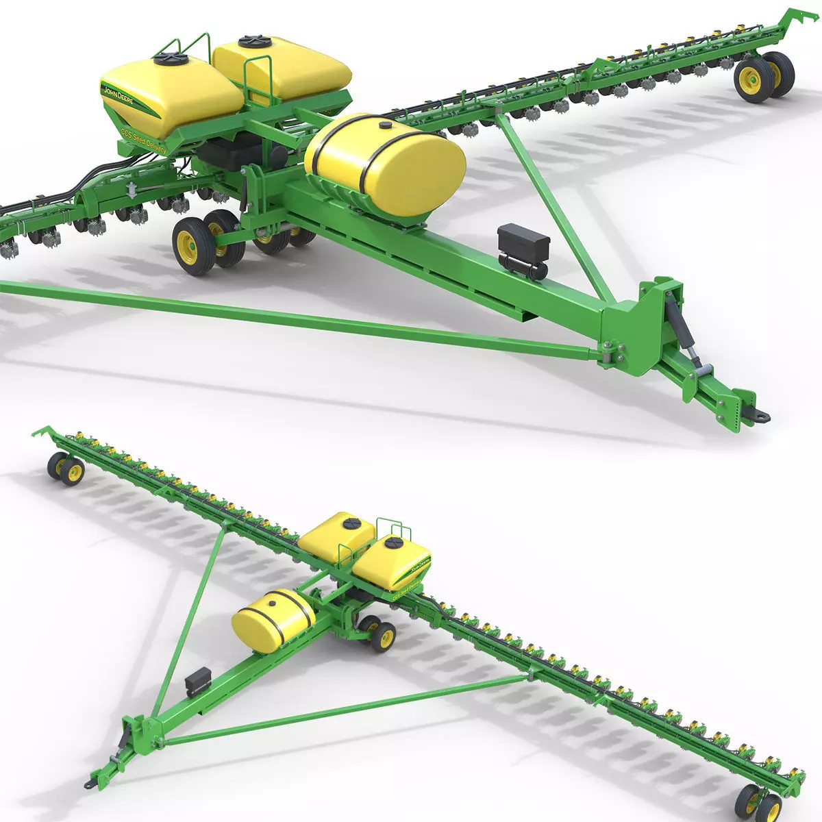John Deere 36 Row Planter Low-poly 3D model_13