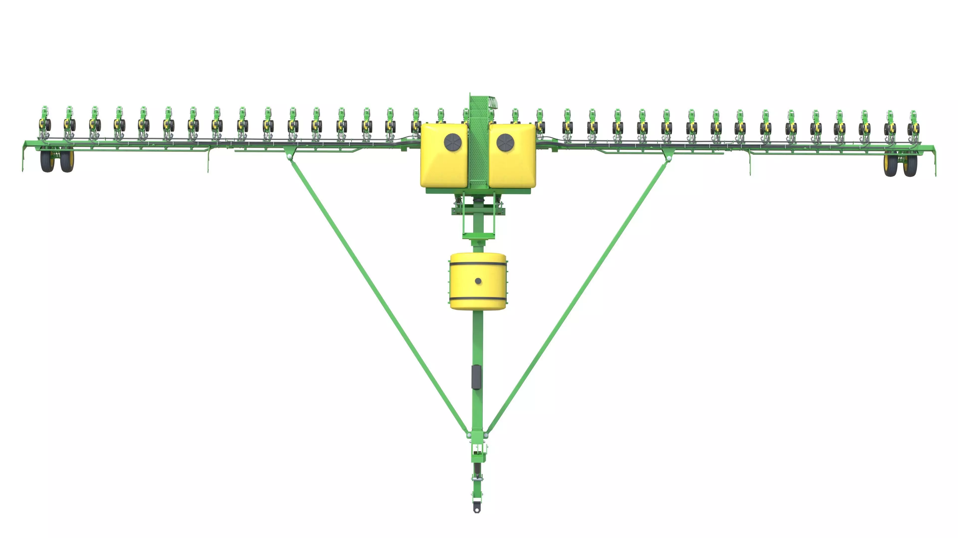 John Deere 36 Row Planter Low-poly 3D model_8
