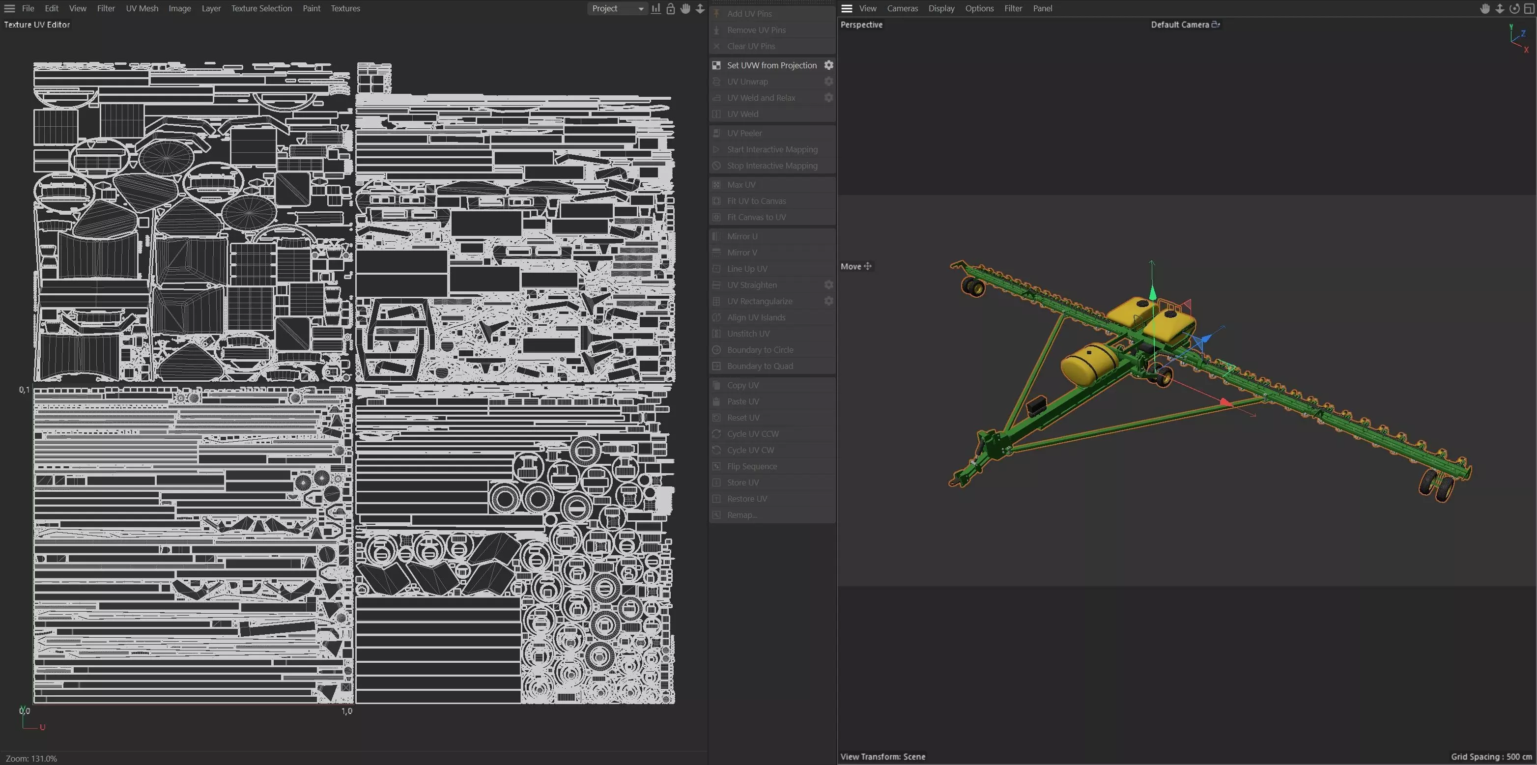John Deere 36 Row Planter Low-poly 3D model_11
