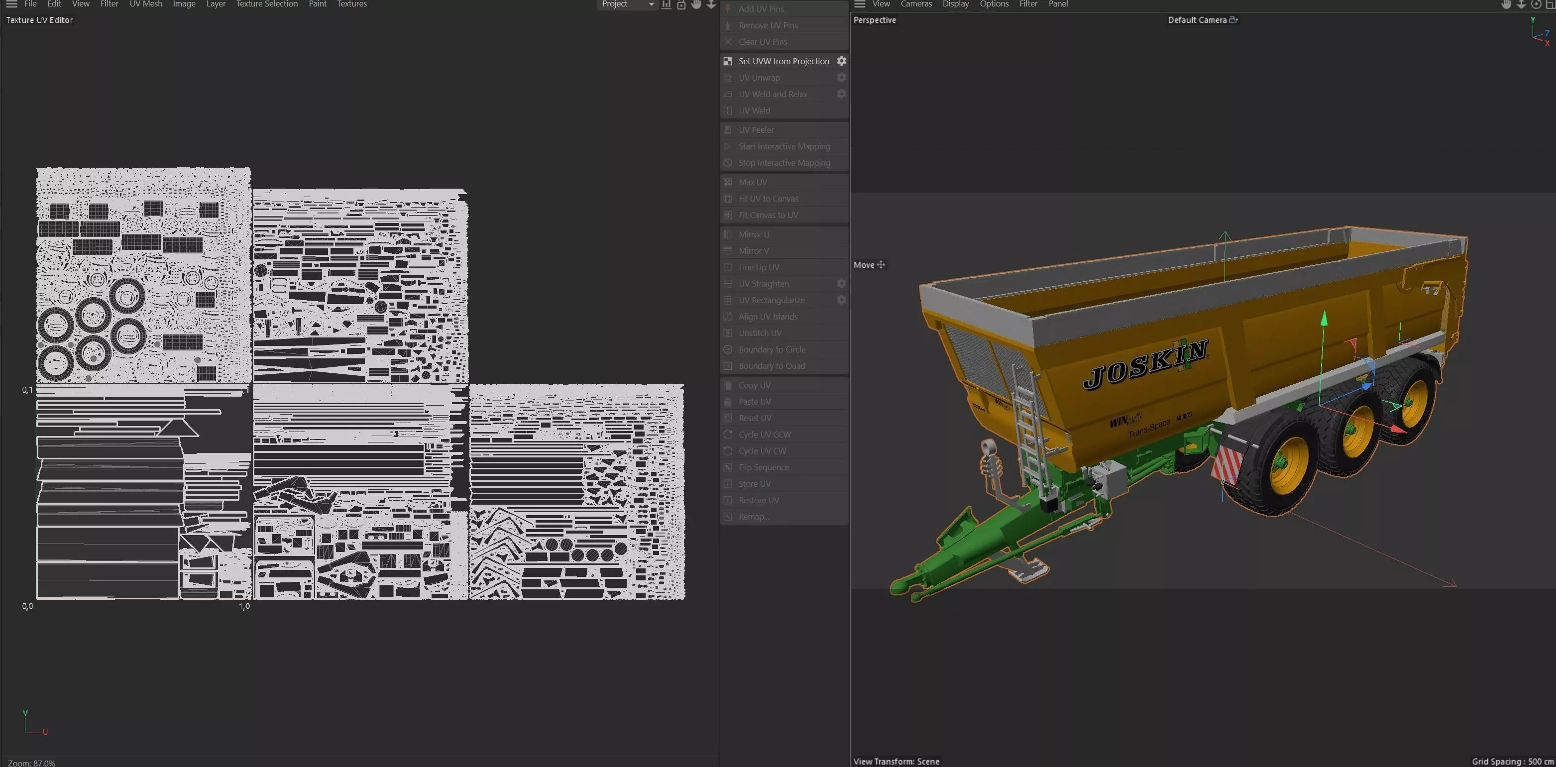 Joskin Trans Space 8000 Farm Trailer Low-poly 3D model_11