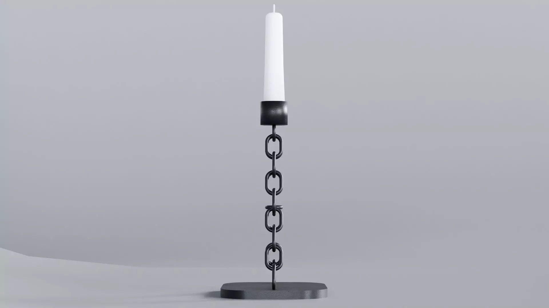 Alphabet A Chain Black Candleholder 3D Model True 4K PBR Render Low-poly 3D model_3
