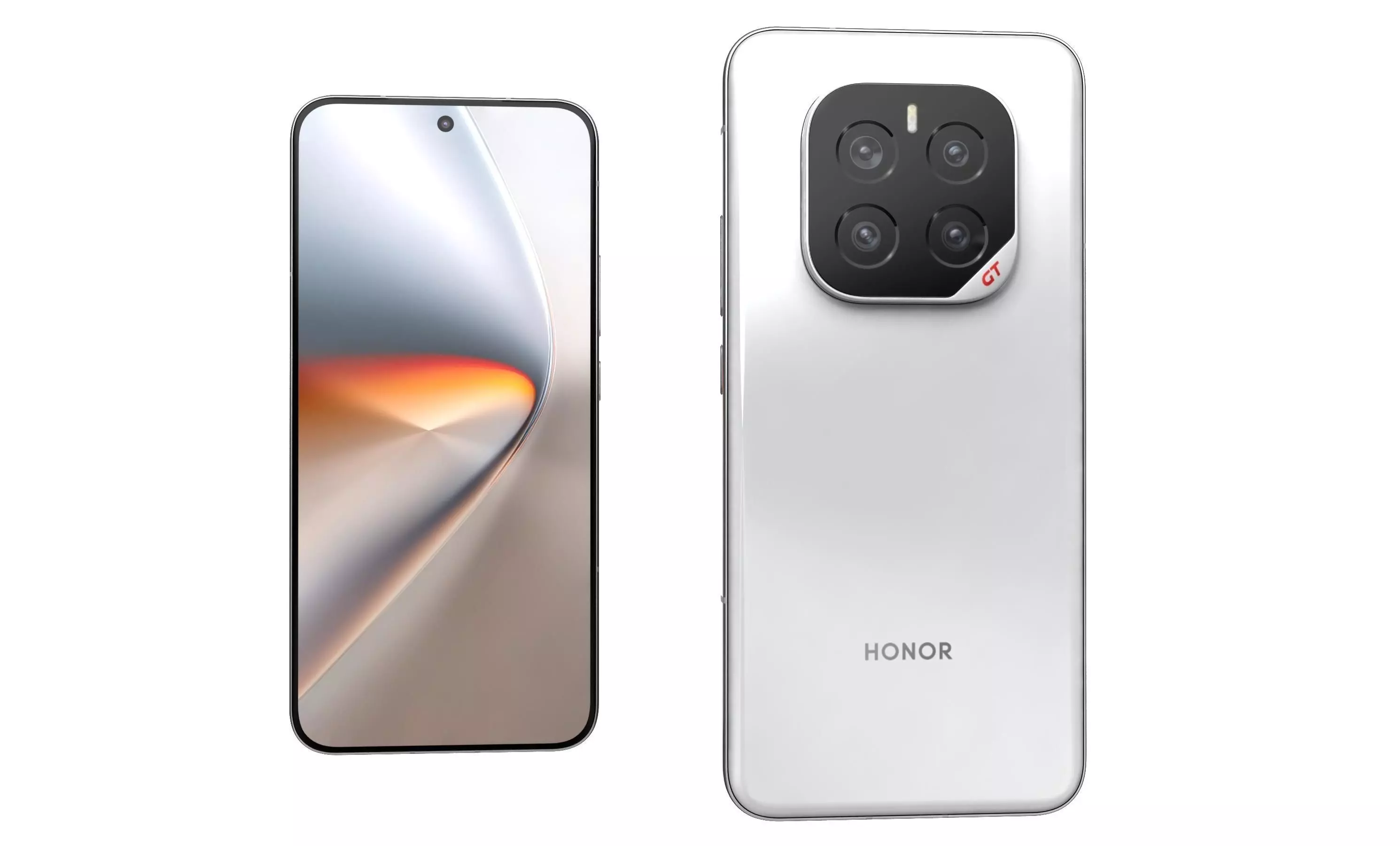 Honor GT Pro Ice Crystal White High Poly 3D model_1