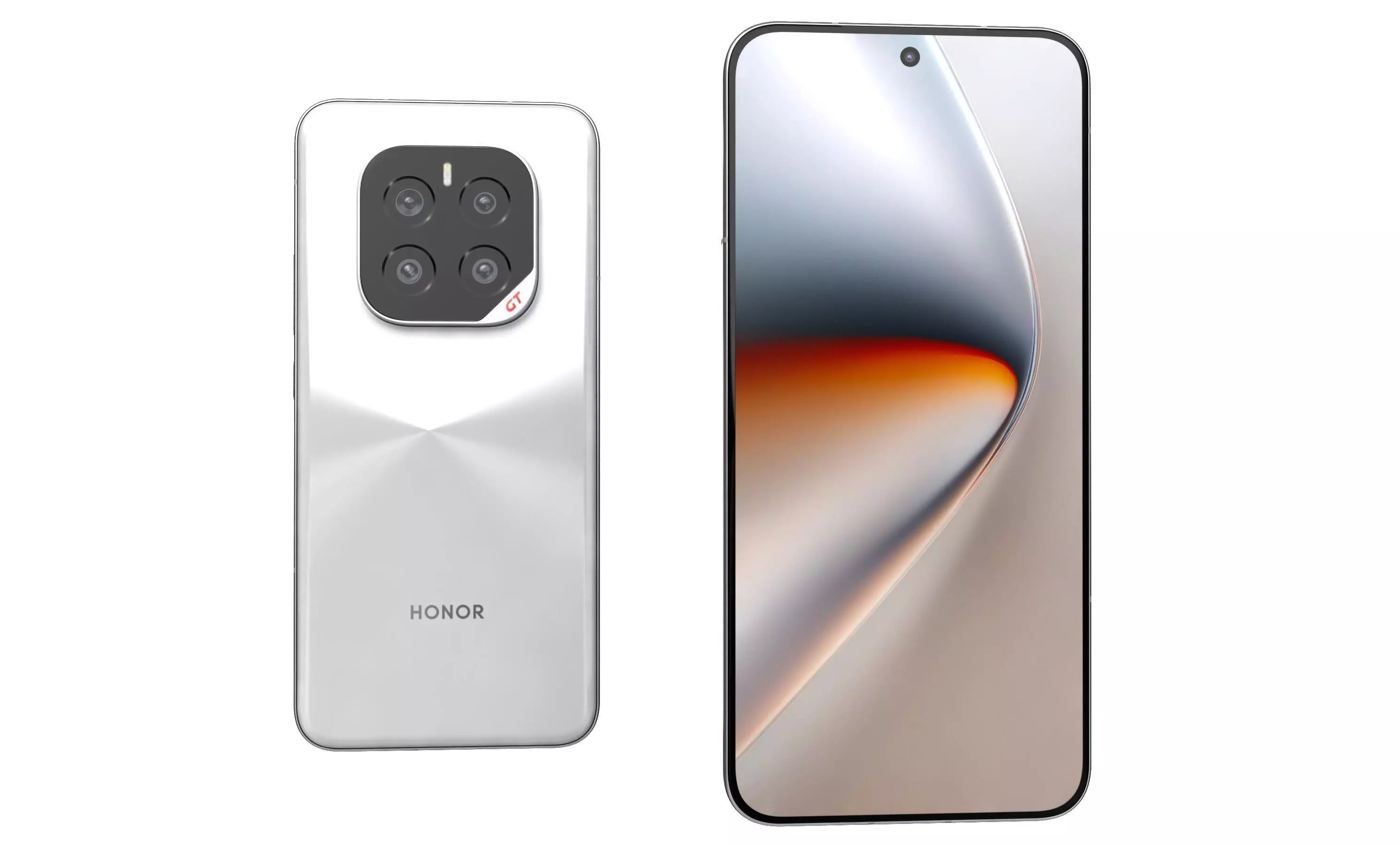 Honor GT Pro Ice Crystal White High Poly 3D model_27