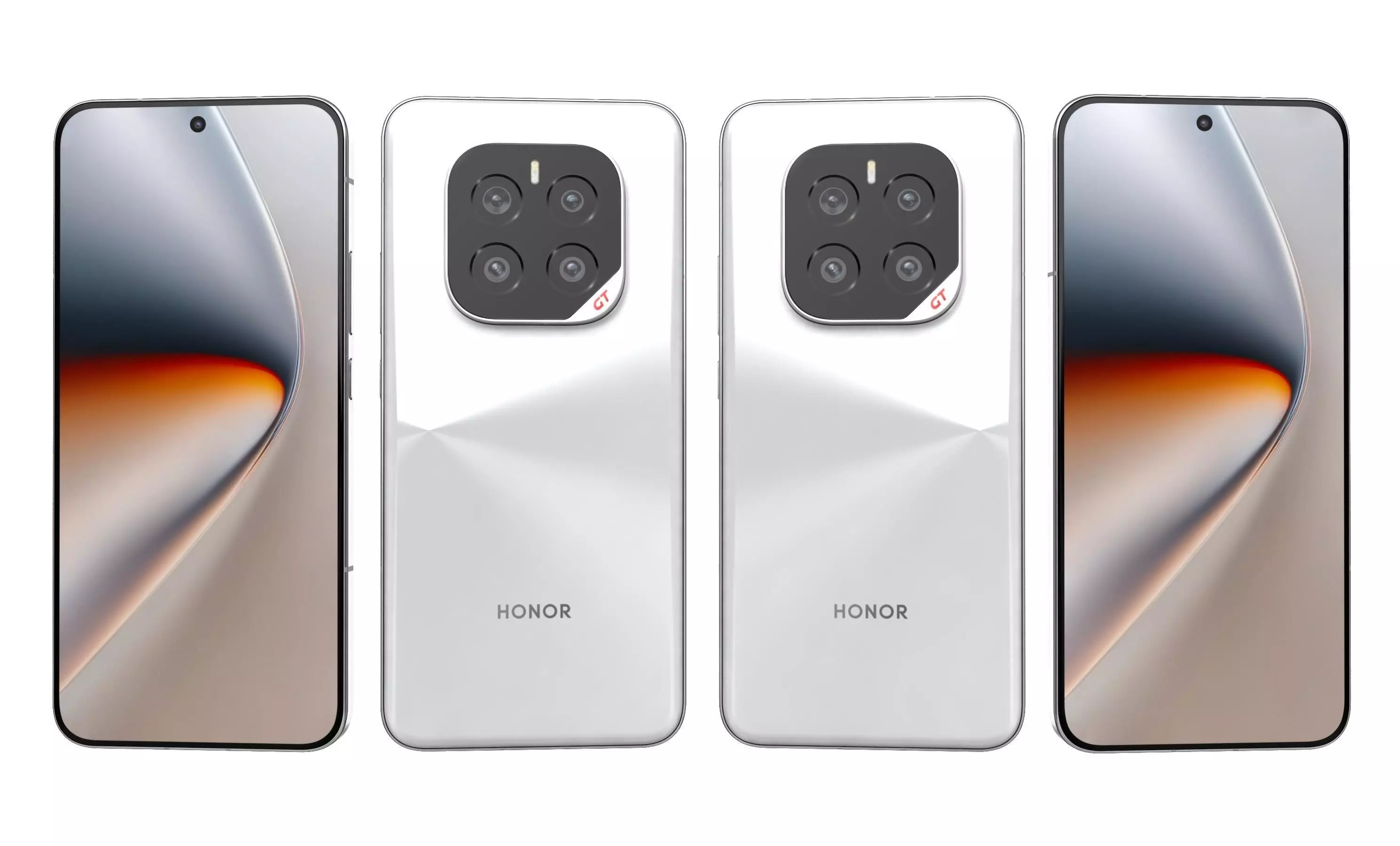 Honor GT Pro Ice Crystal White High Poly 3D model_23