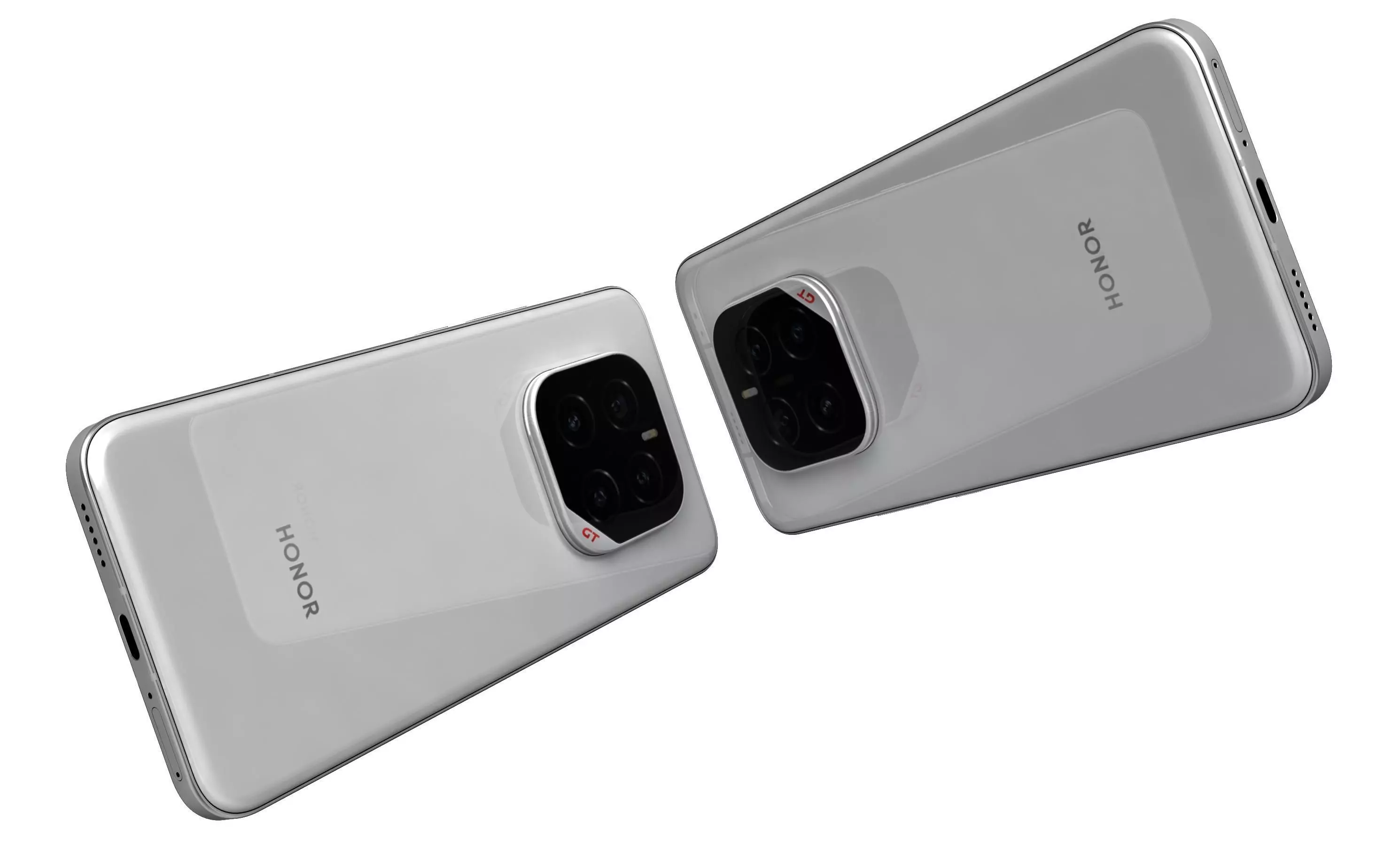 Honor GT Pro Ice Crystal White High Poly 3D model_4