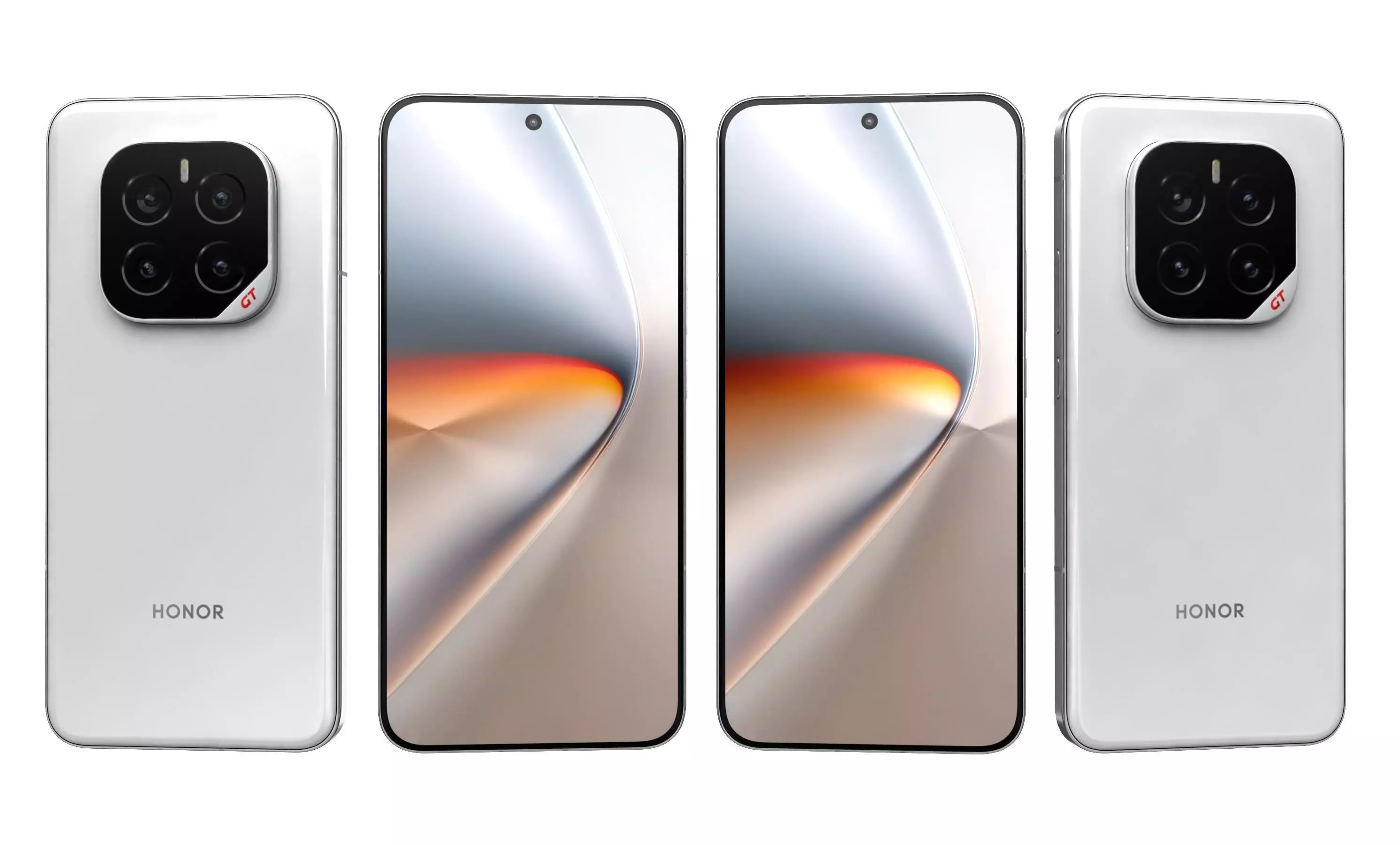 Honor GT Pro Ice Crystal White High Poly 3D model_25