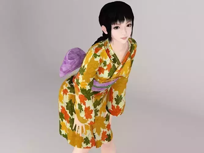 Kumiko in kimono  pose 01