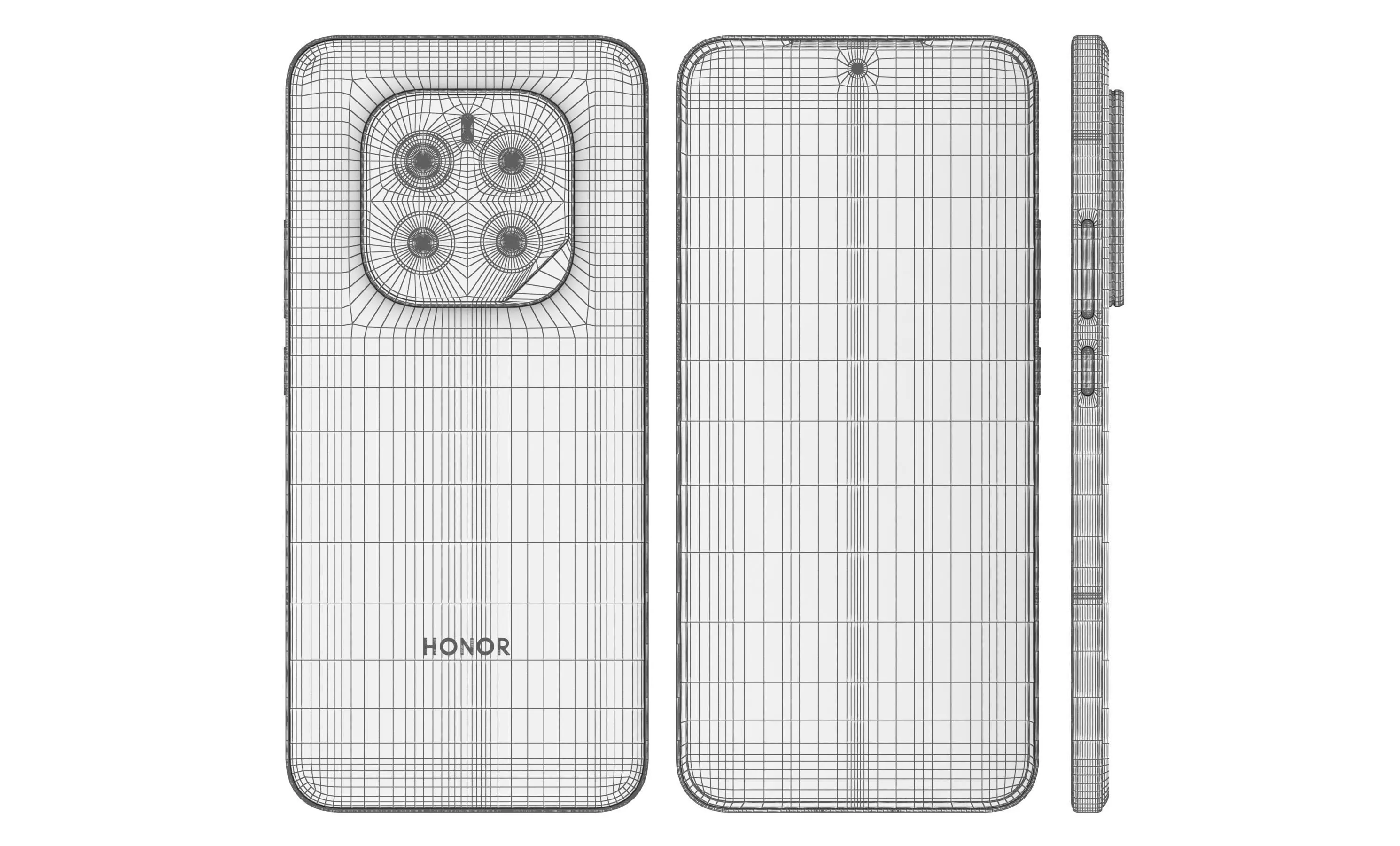 Honor GT Pro Phantom Black High Poly 3D model_11