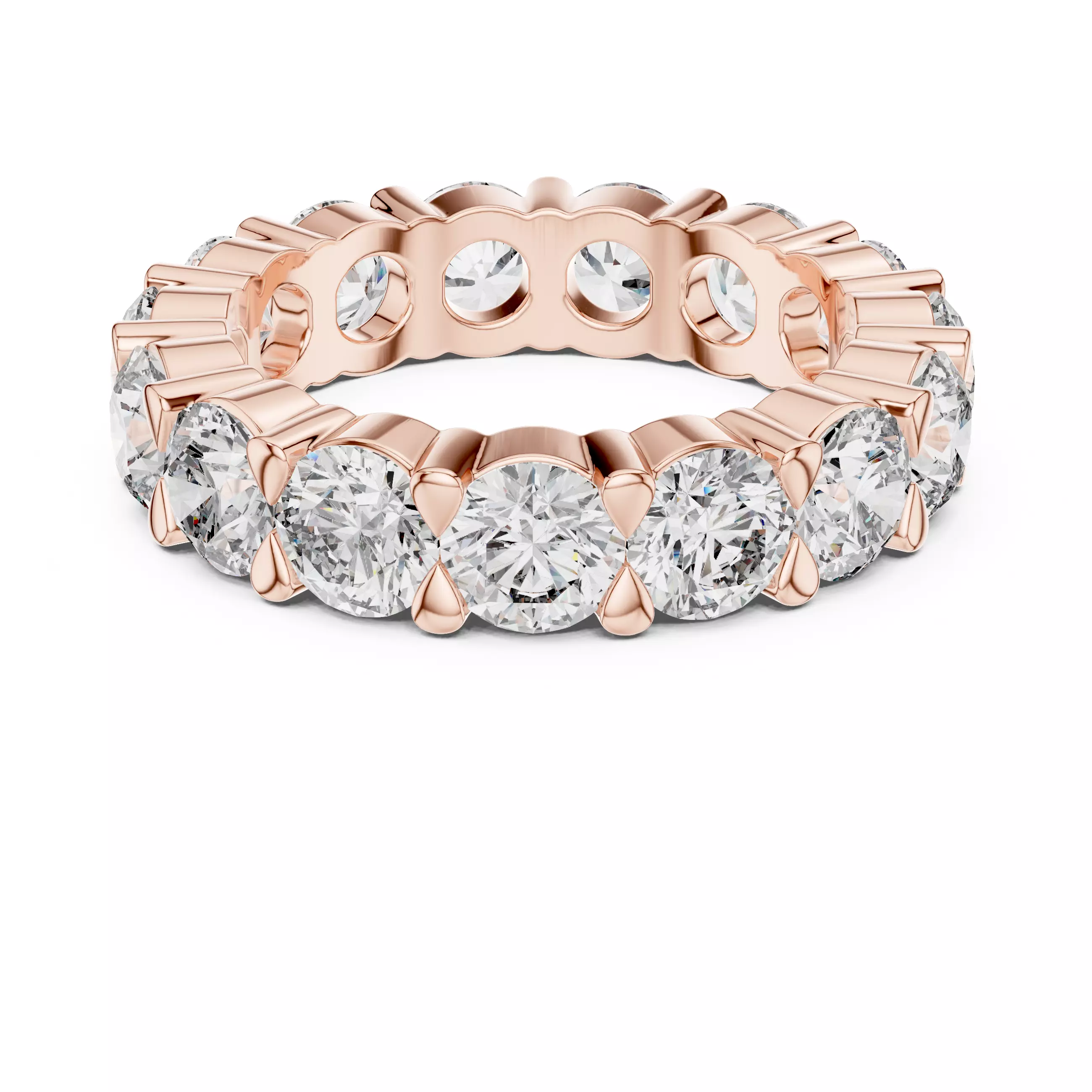 Round Diamond Solitaire Ring 3D print model
