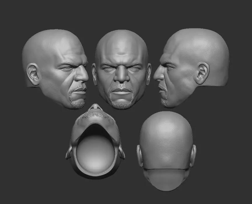 Terry Crews Headsculpt for Action Figures 3D print model_1